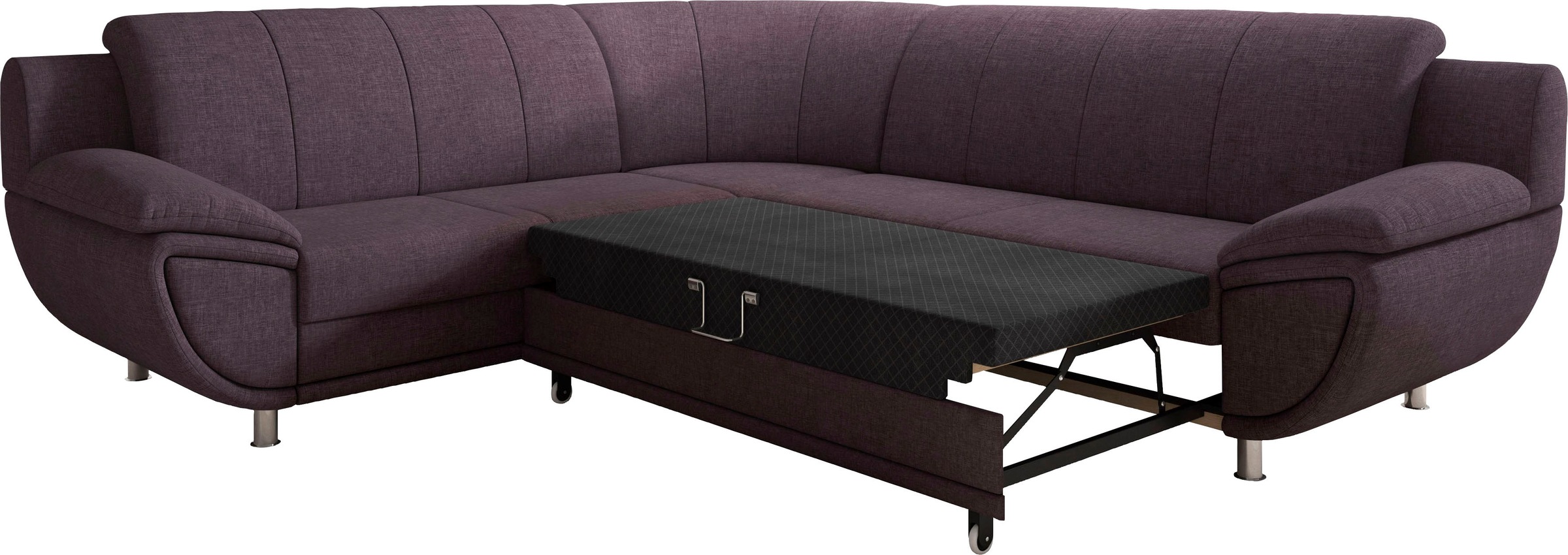 TRENDMANUFAKTUR Ecksofa »Rondo II, L-Form«, wahlweise mit Federkern, wahlweise mit Bettfunktion
