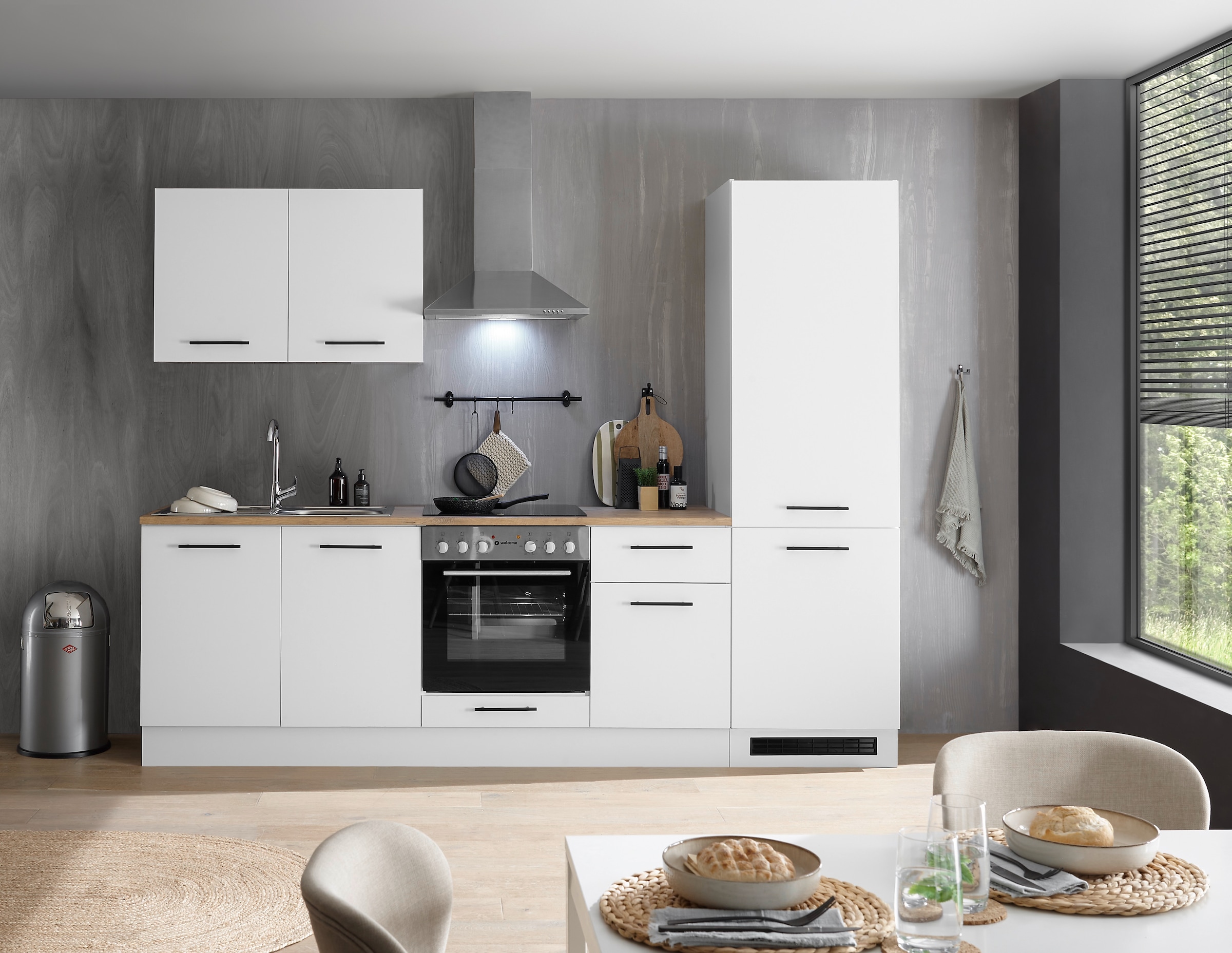 BASIC by Balculina Küchenzeile »Tirol B/H/T 270x212x60 cm« Breite 270 cm, wahlweise mit E-Geräten