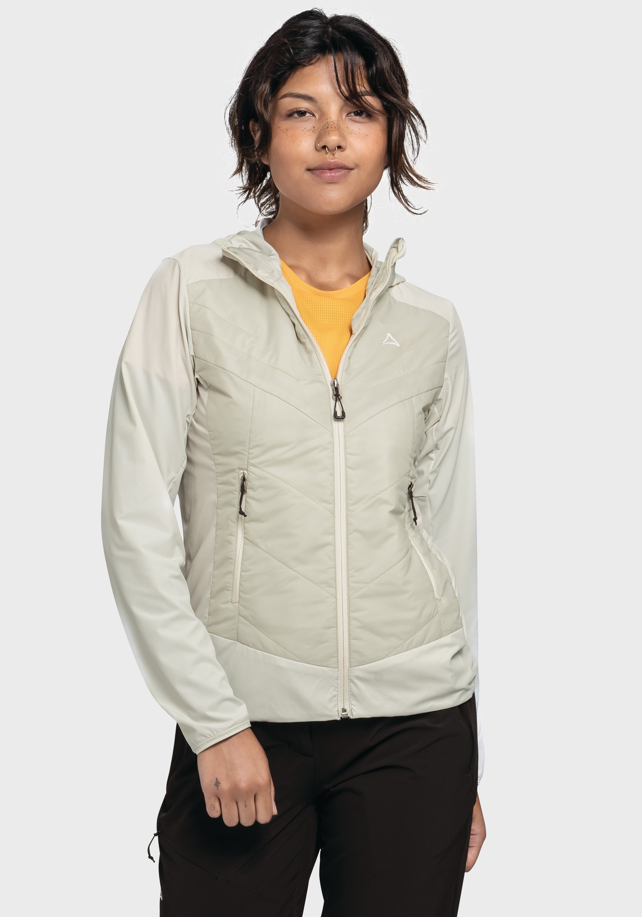 Schöffel Funktionsjacke »Hiking Hybrid Jk Style Blaueis WMS«, mit Kapuze