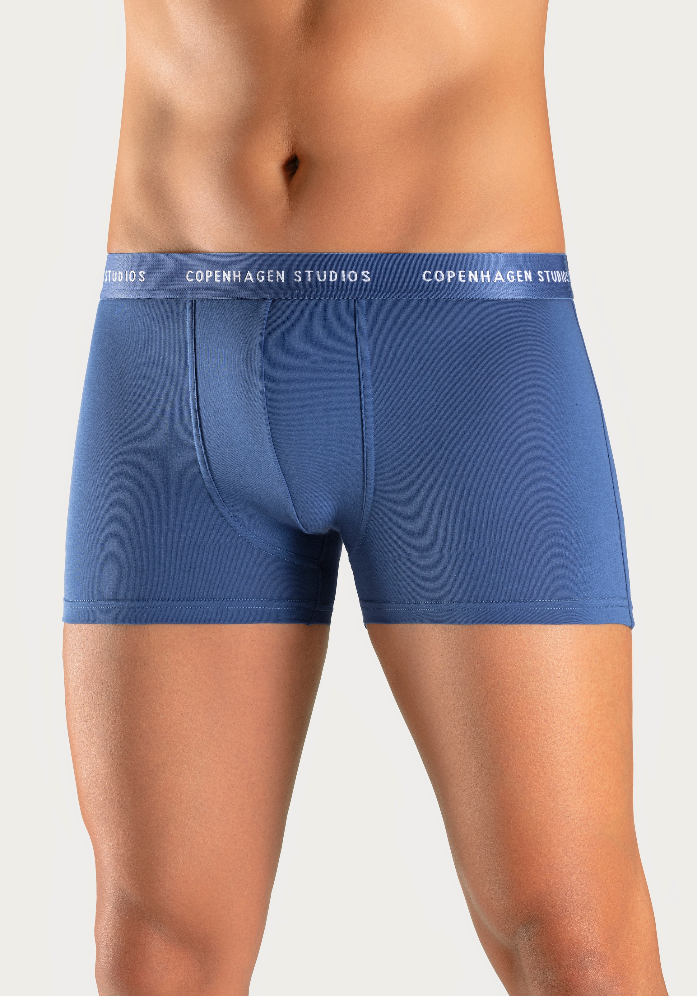 Copenhagen Studios Boxer »Boxershorts für Herren«, (3 St.), mit farbigem Logo-Bund