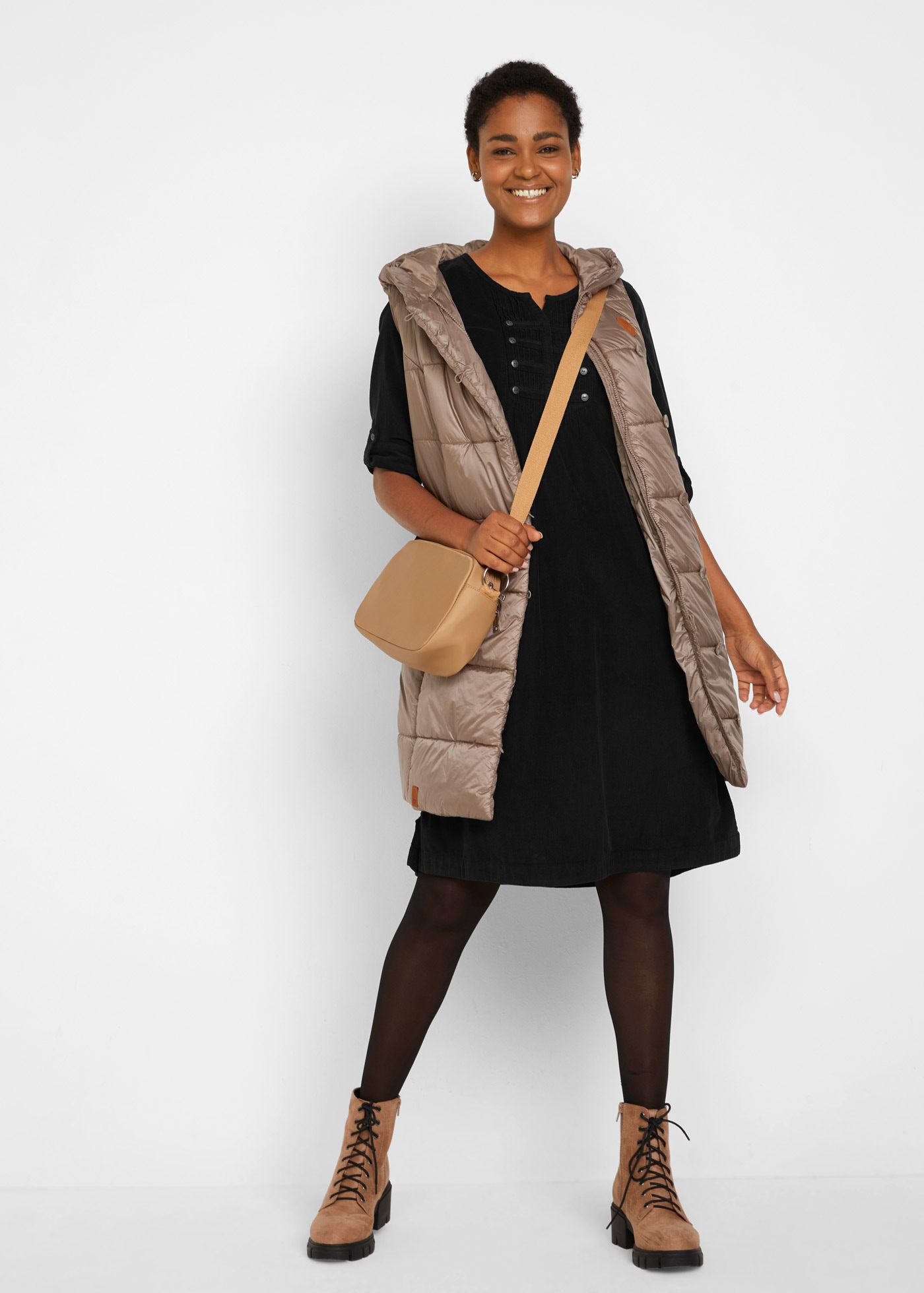 bonprix Blusenkleid »Cord-Blusenkleid aus reiner Baumwolle« Cord-Blusenkleid aus reiner Baumwolle