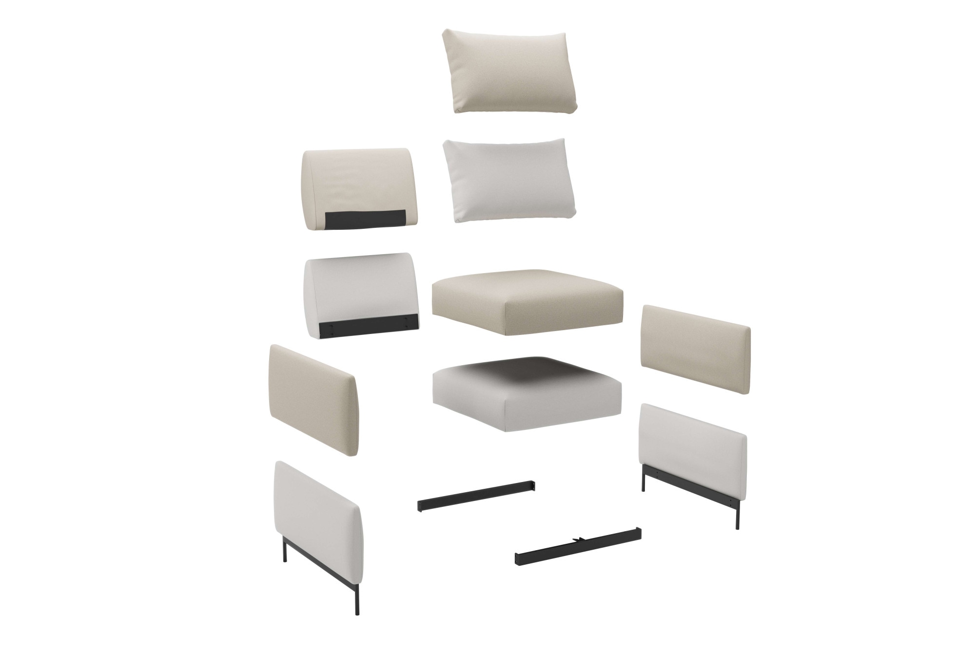 Tenksom Ecksofa »Tokey, Polsterecke, Couch, Recamiere links und rechts montierbar«, Bezüge wechselbar, hoher und gemütlicher Sitzkomfort, L-Form