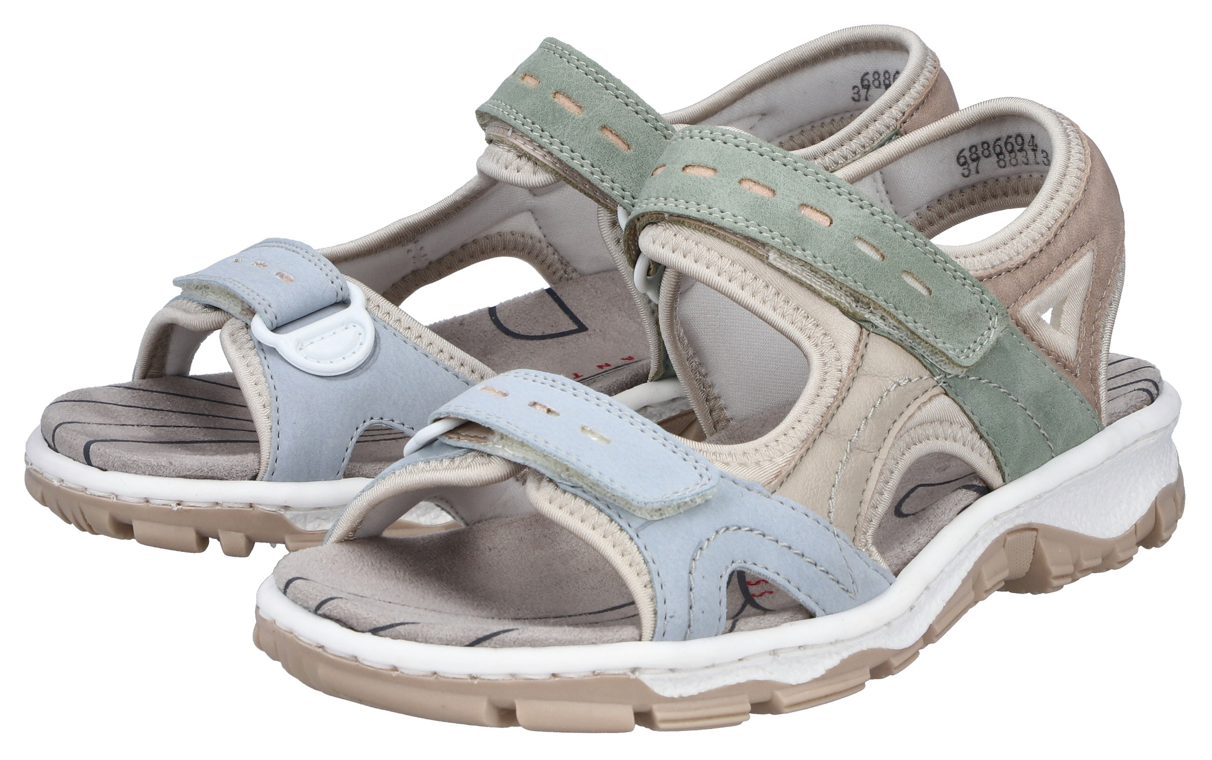 Rieker Riemchensandale  Sommerschuh, Sandalette, Outdoorsandale mit Klett