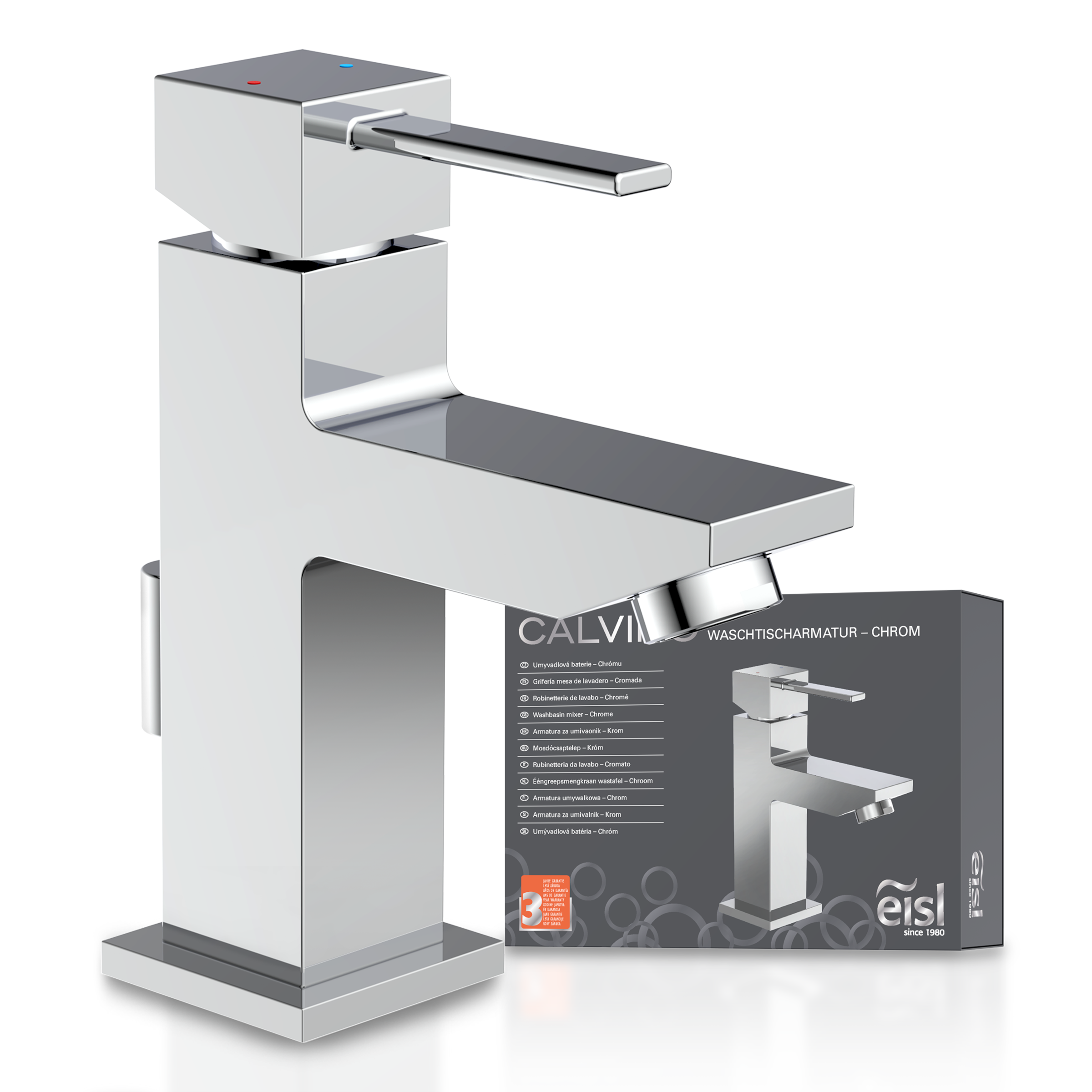 Eisl Waschtischarmatur »CALVINO« geräuscharme Kartusche, Marken-Mischdüse, inkl. Zugstange