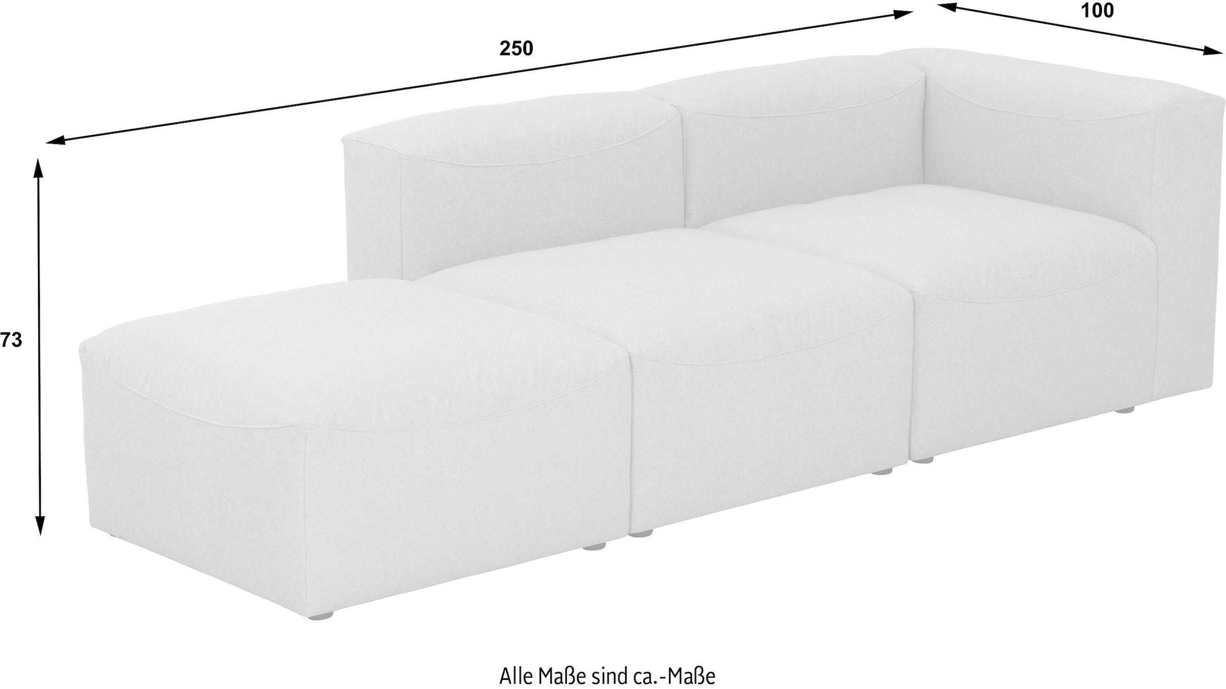 Max Winzer® 2-Sitzer »Lena«, (Spar-Set, 3 St.), Sofa-Set 06 aus 3 Sitz-Elementen, individuell kombinierbar