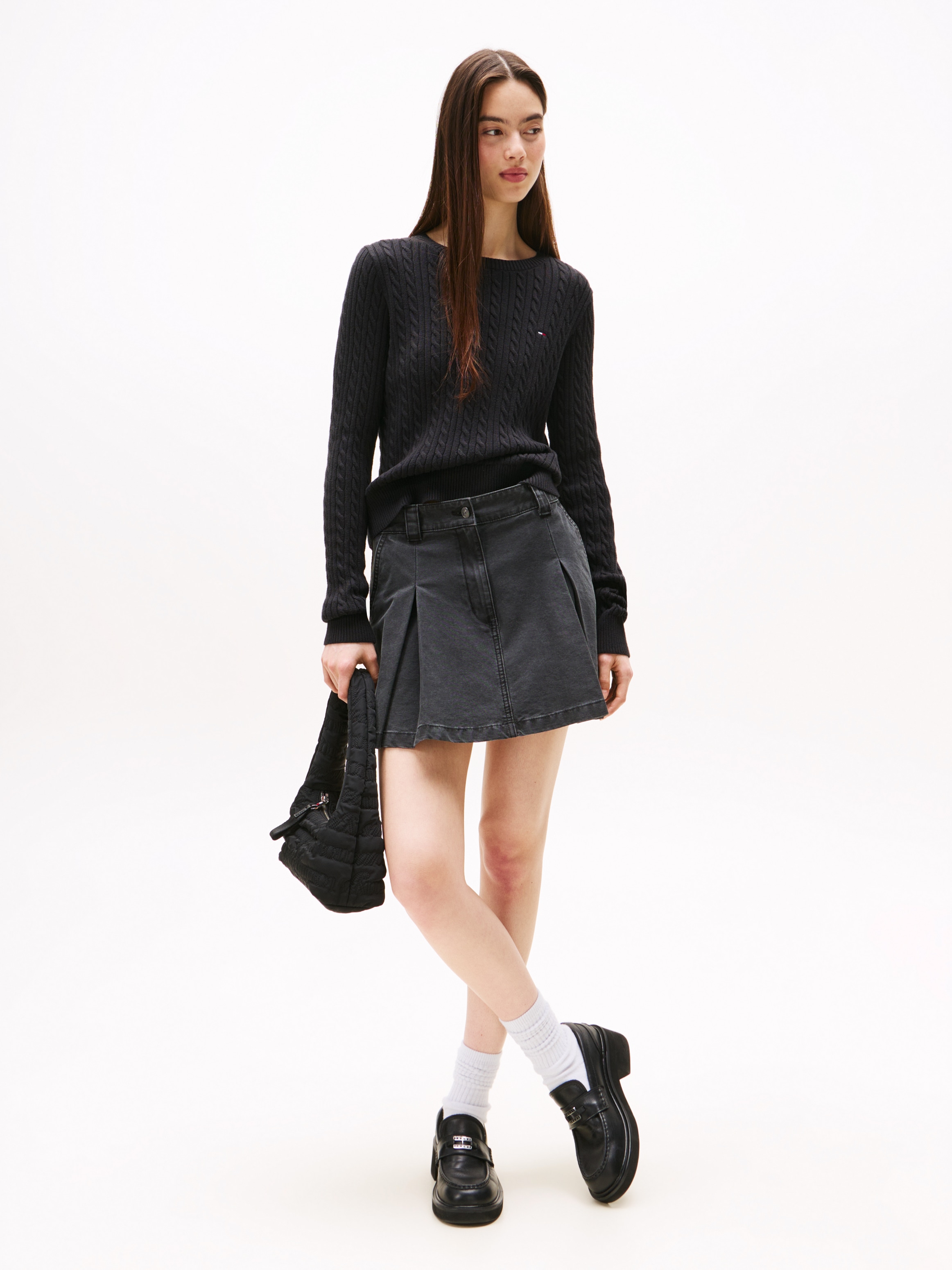 Tommy Jeans Strickpullover »TJW CABLE ESSENTIAL SWEATER« mit Zopfmuster