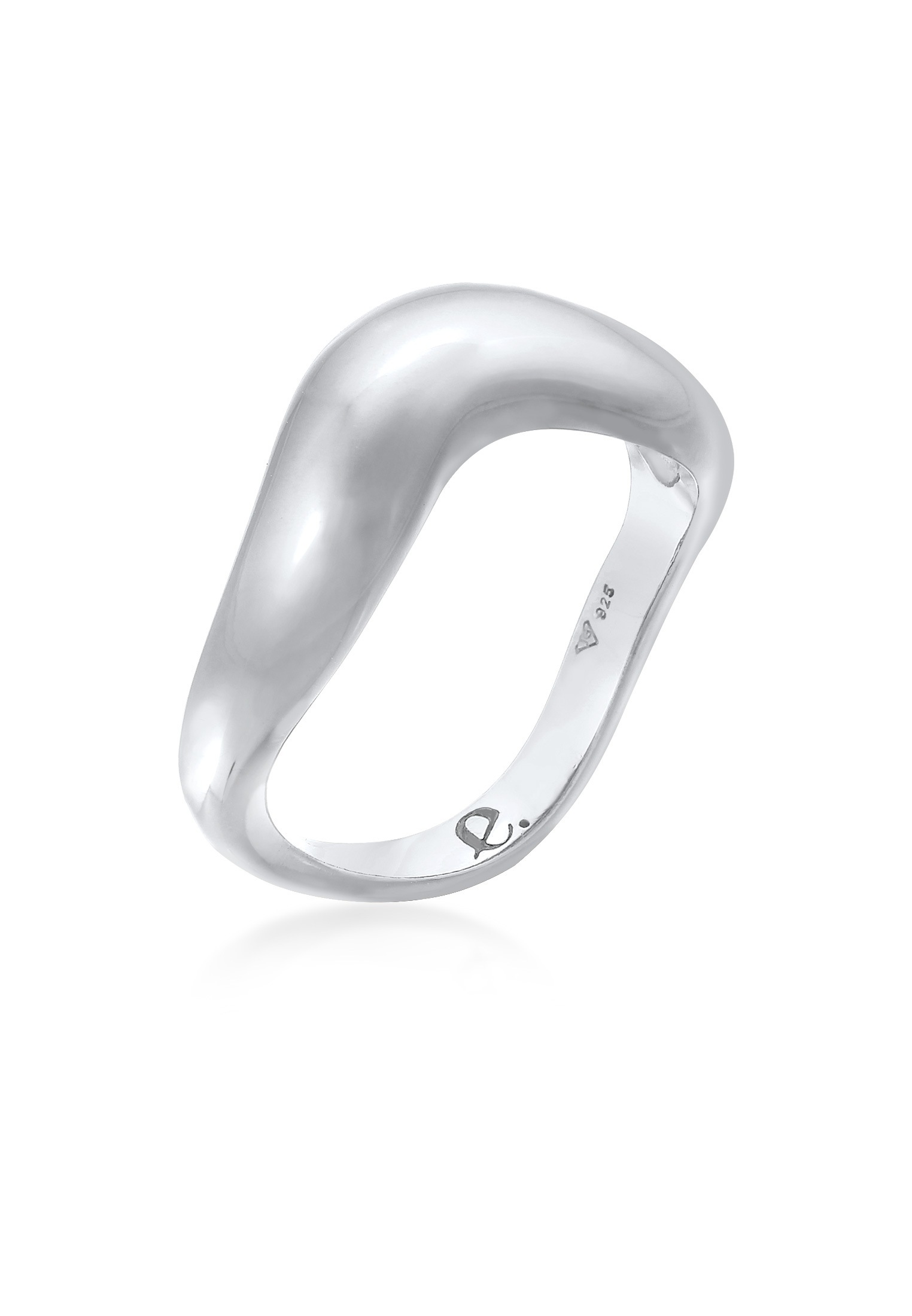 Elli Premium Fingerring »Organic Wellen Trend 925 Silber«