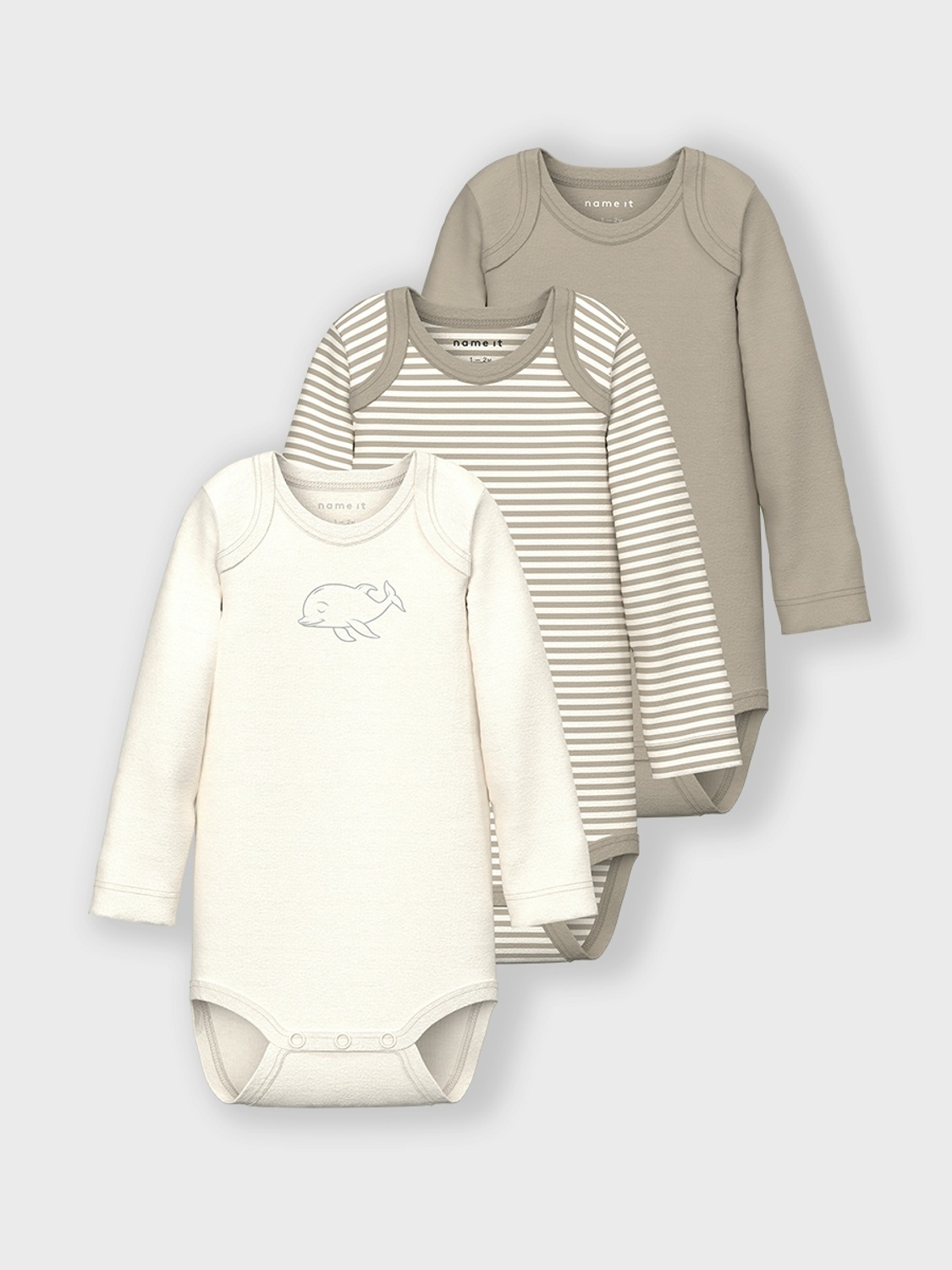 Name It Body »NBNBODY 3P LS Y/D CORE 2 NOOS« Packung in beige, Größe N-Gr