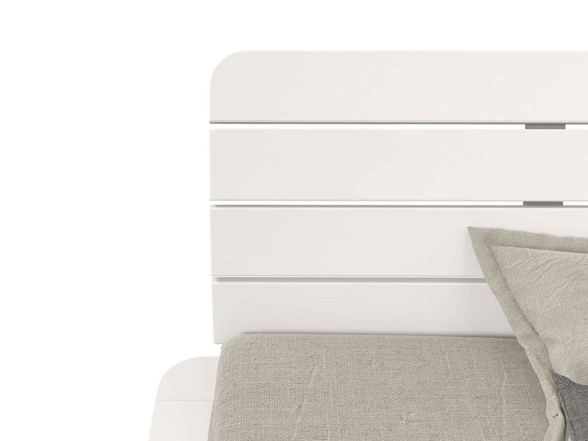OTTO home Massivholzbett »Antri, Futonbett, ergonomisch geformtes Kopfteil, stilvolles Design« Rahmen zur Ablage von Smartphone, mit Lattenrost, Bettkasten optional