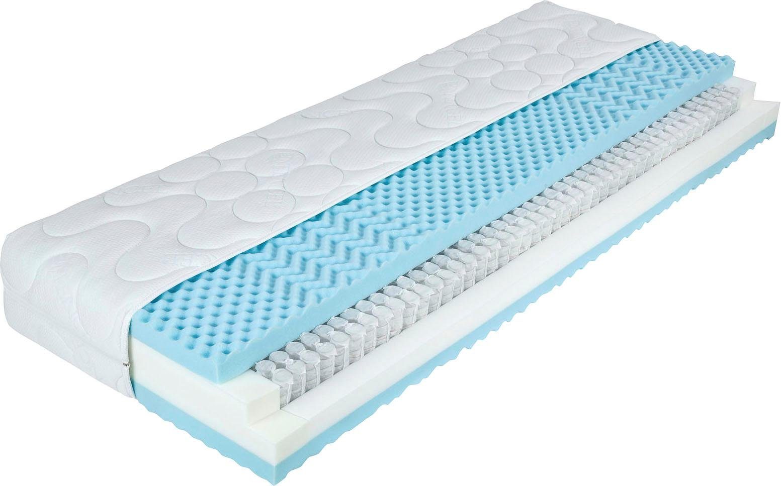 Alina Taschenfederkernmatratze »Nero« 20 cm hoch 836 Federn 1 oder 2-tlg. in weiß, Größe B/L: 160 cm x 190 cm