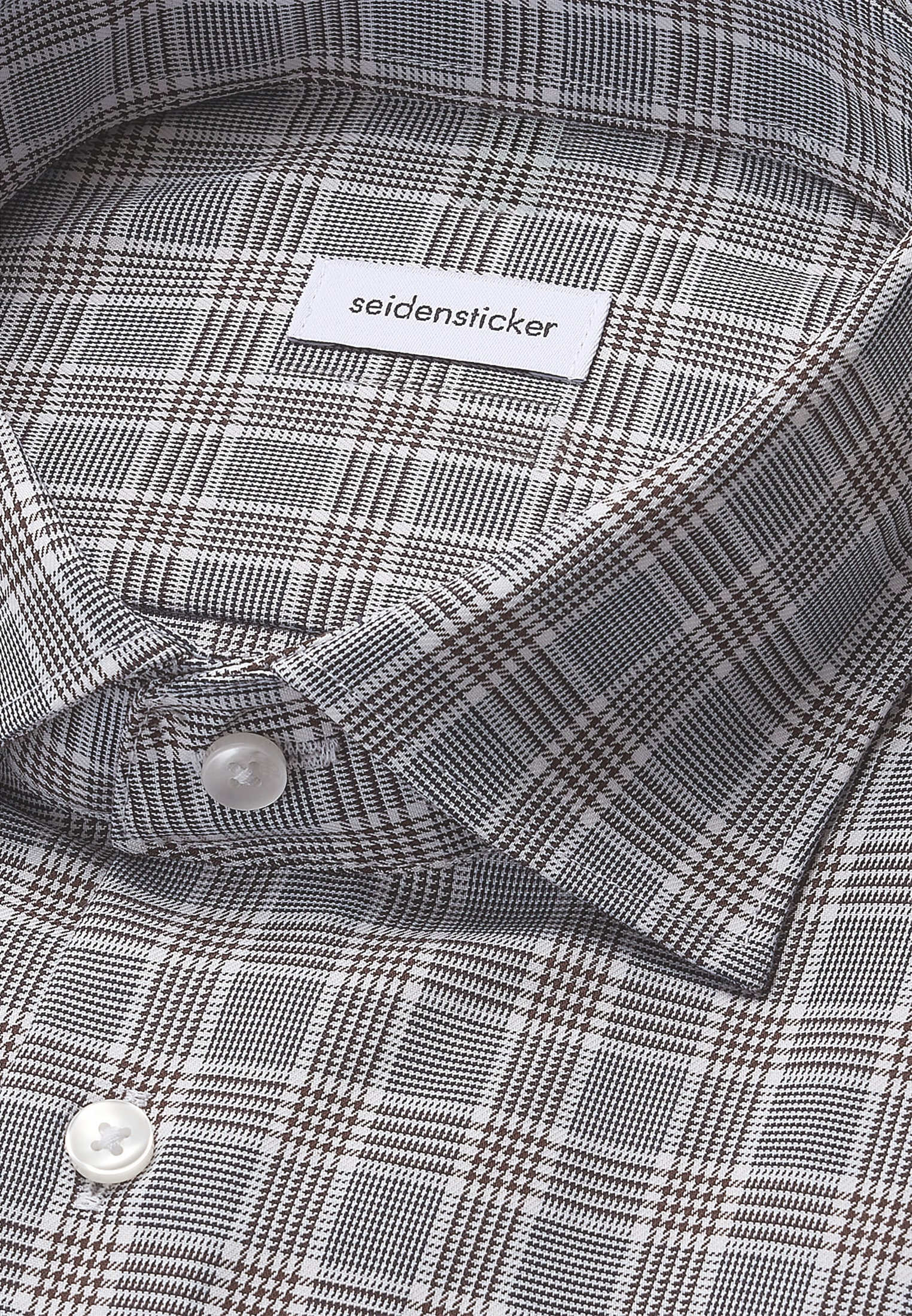 seidensticker Businesshemd »Schwarze Rose« Regular 1/1 Kentkragen Karo