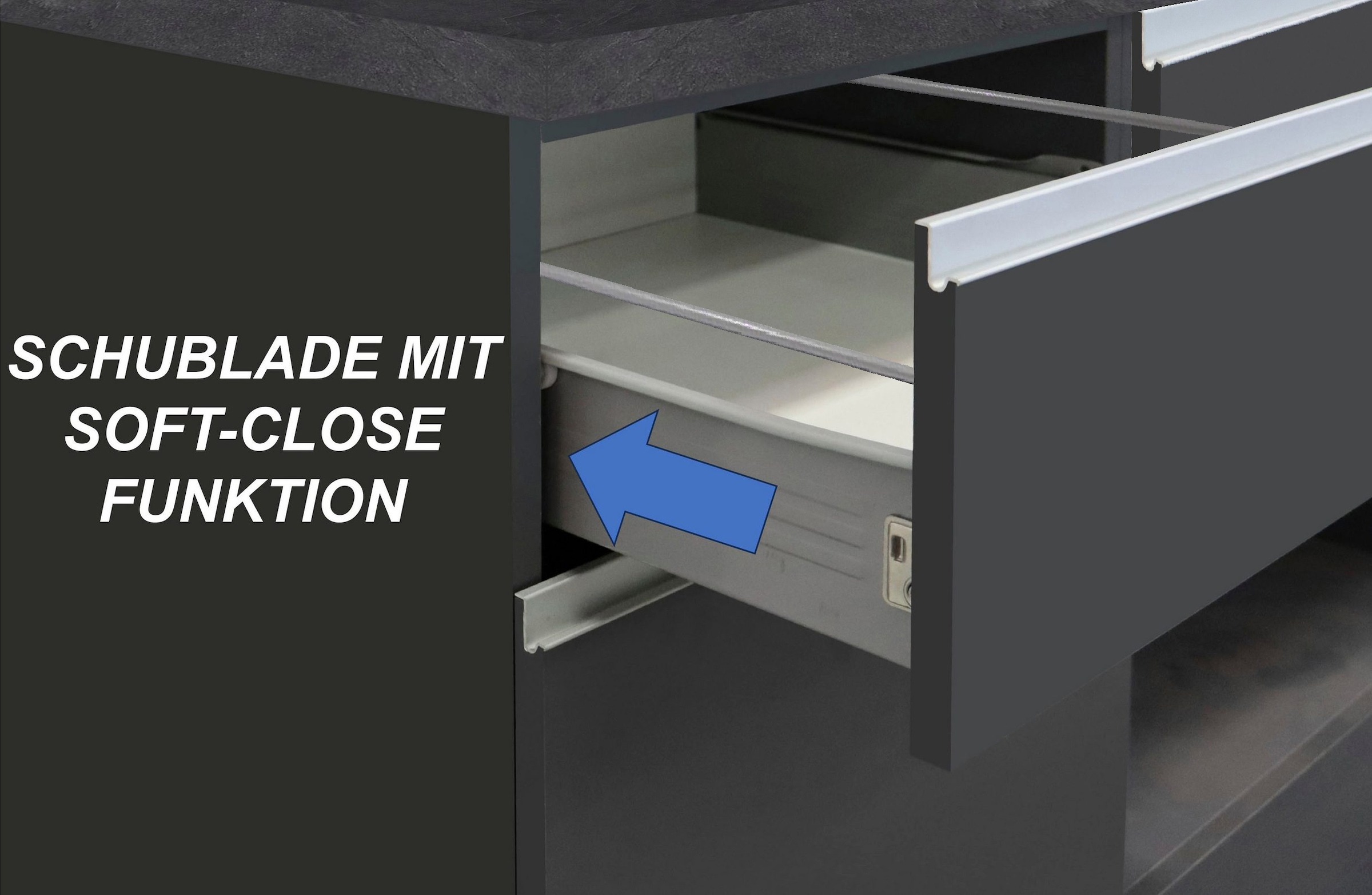 KOCHSTATION Kücheninsel »Sole,Kochinsel,Küchenarbeitsblock,Inselküche,Arbeitsinsel«, Breite 200 cm mit 4 Türen,4 Schubkästen, Aluminiumgriff