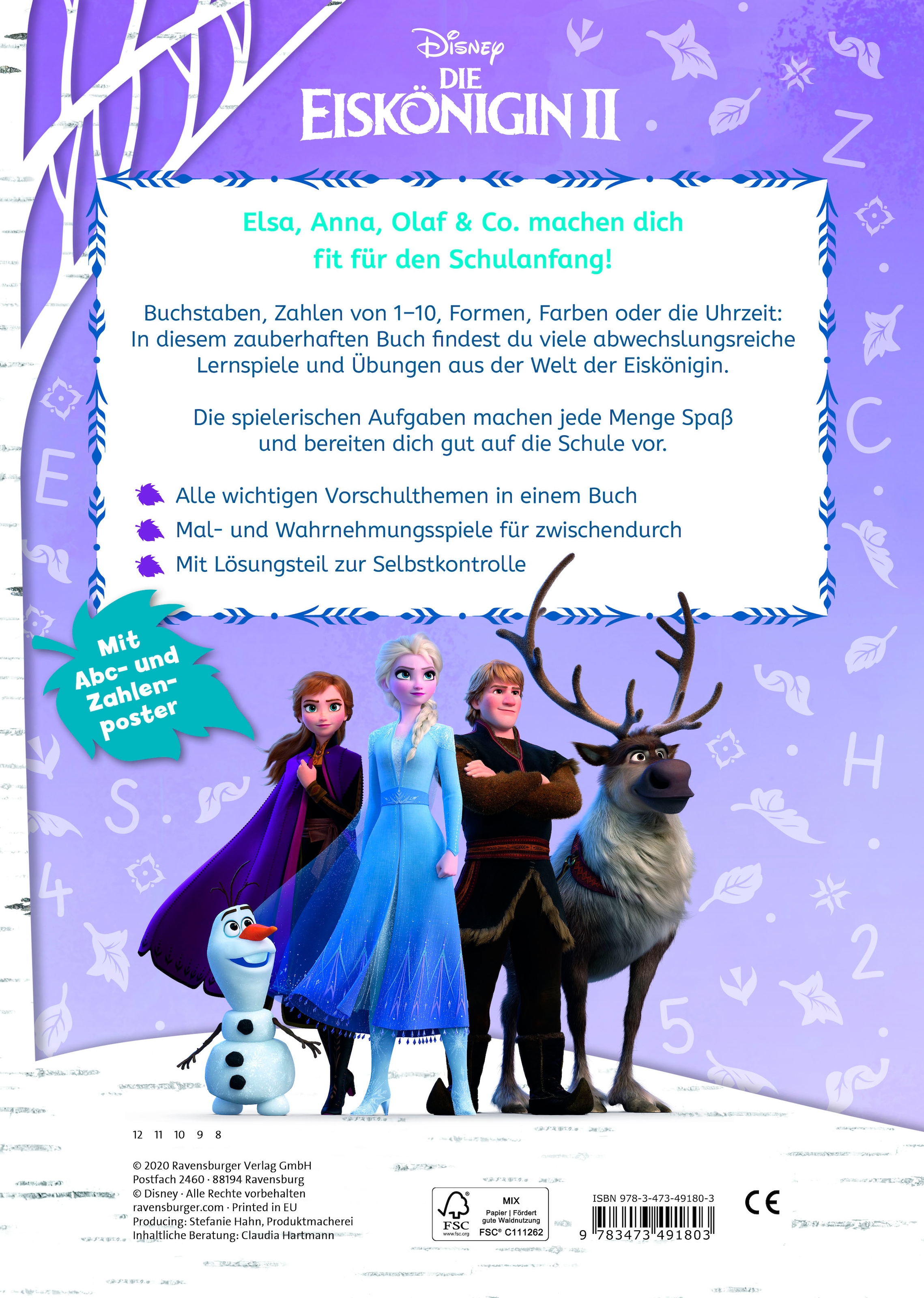 Ravensburger Buch »Disney Die Eiskönigin 2: Das große Vorschulbuch«