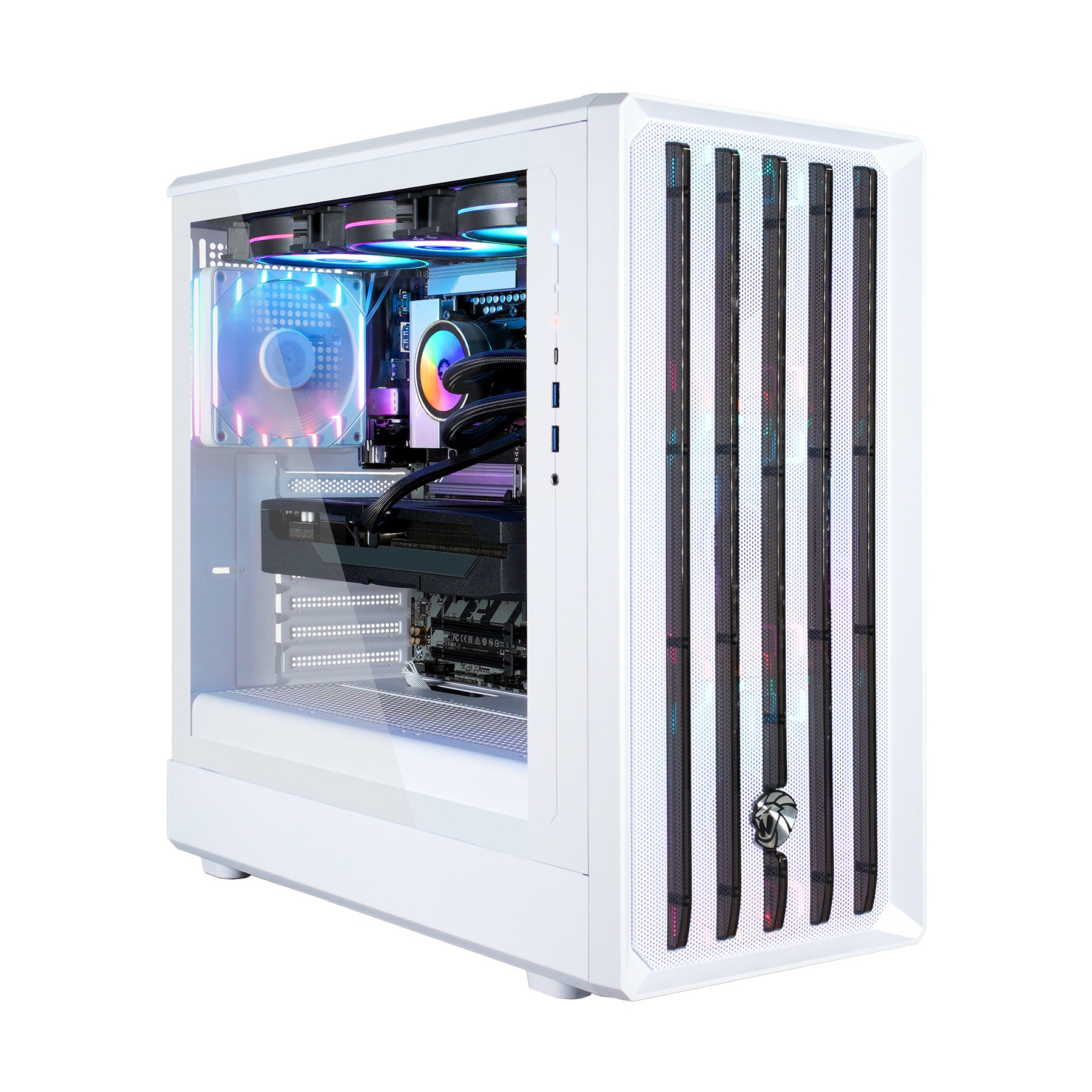 GAMEMAX Gaming-PC »CLAW WH 8114 AMD Ryzen 5 7500F 32GB DDR5 1TB SSD RX 9070« DDR5 RAM, Windows 11, Wasserkühlung
