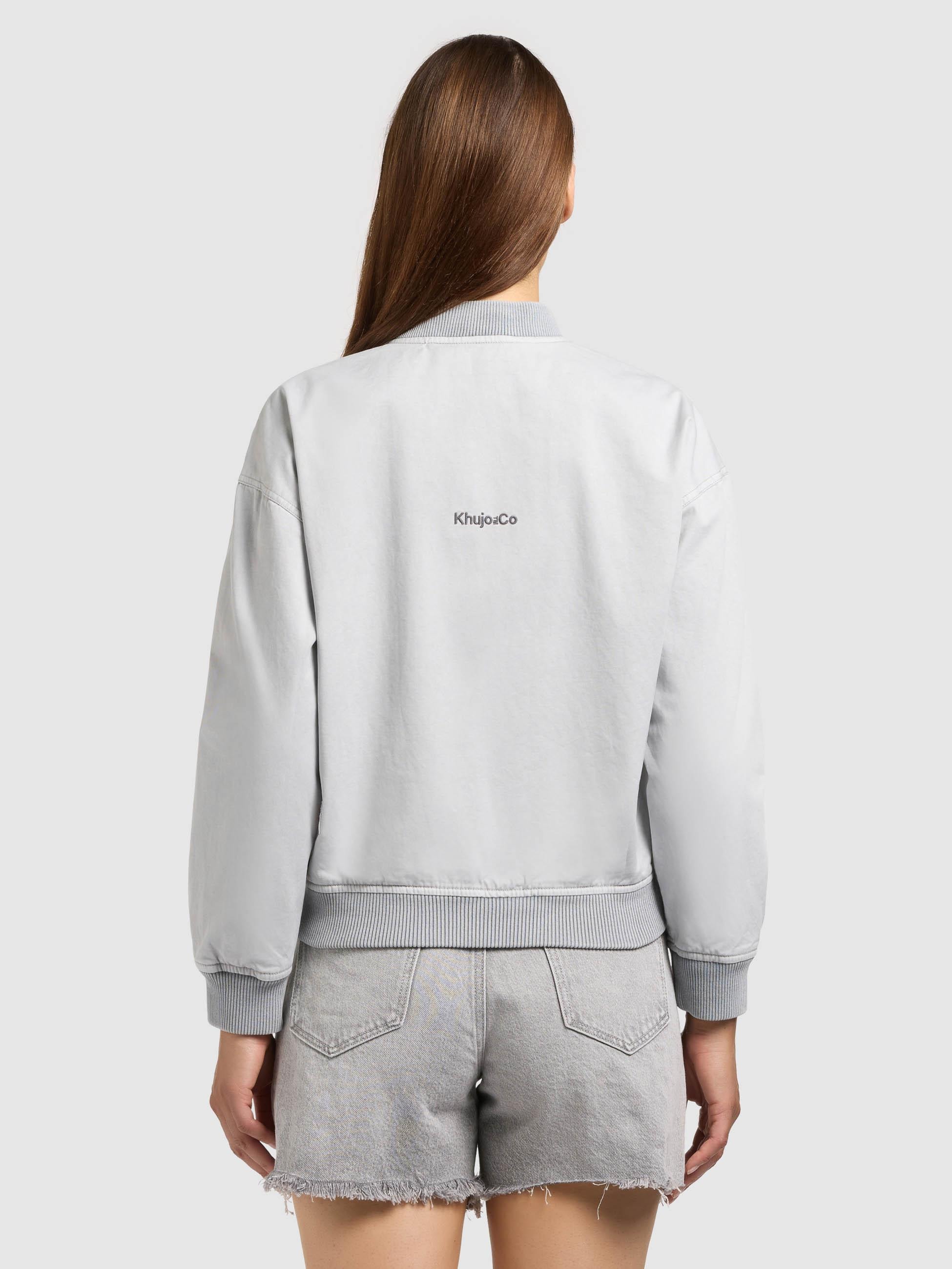 khujo Funktionsjacke »Funktionsjacke Inie« ohne Kapuze Übergangsjacke im Bomberjacken-Style