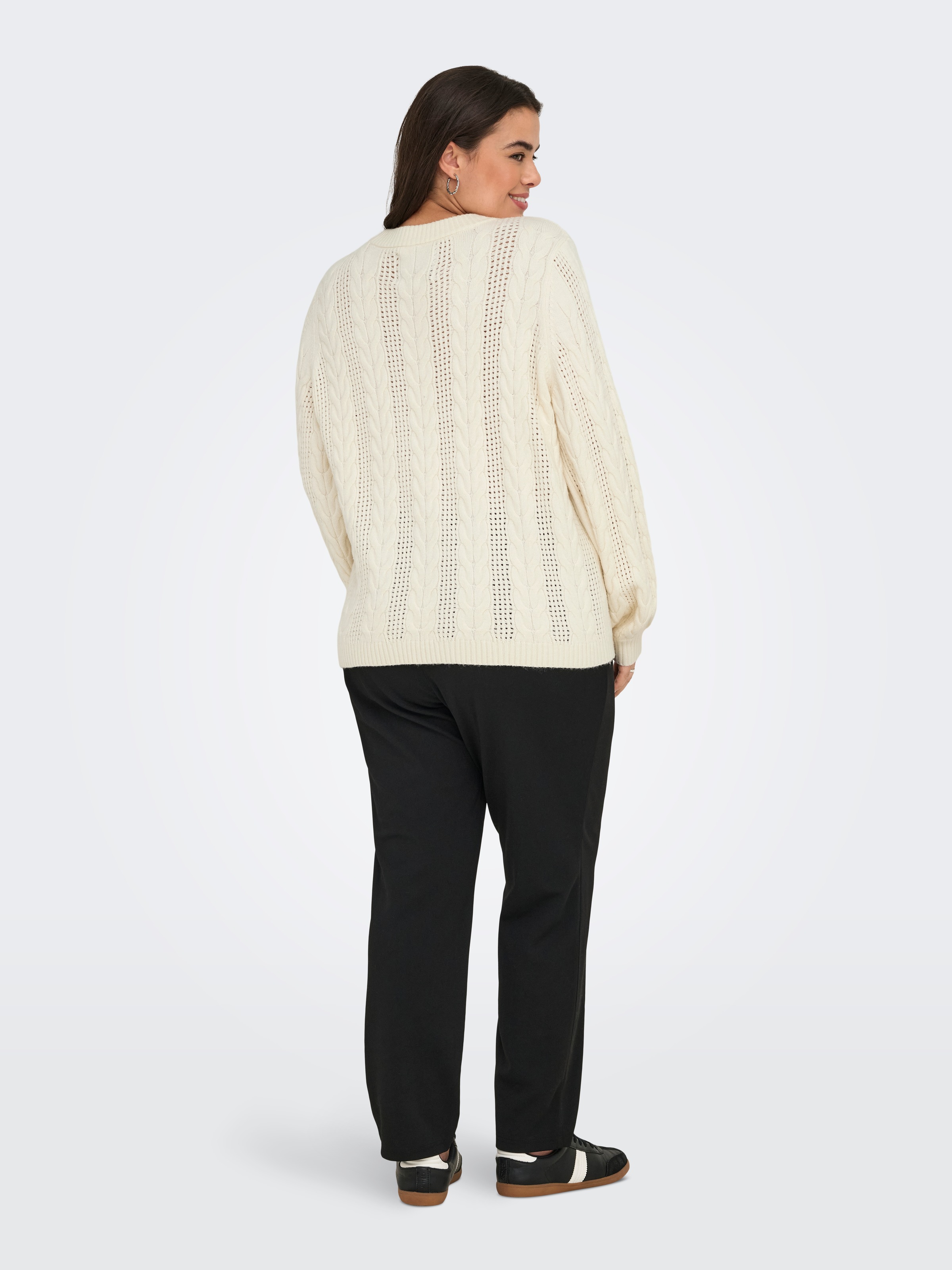 ONLY CARMAKOMA Strickpullover »CARRUBINA LS CABLE O-NECK KNT NOOS«