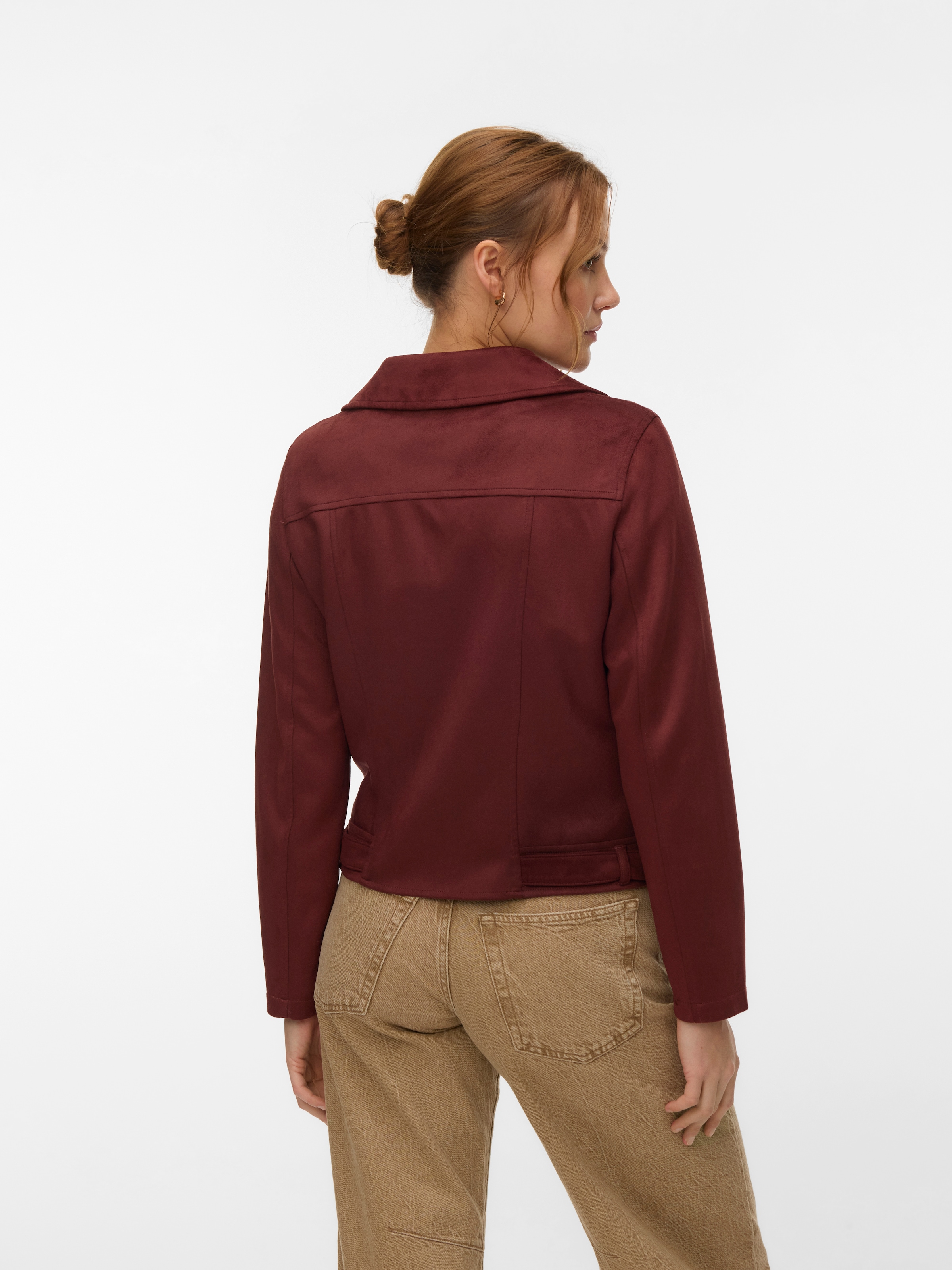 Vero Moda Bikerjacke »VMJOSE SHORT FAUX SUEDE JACKET GA NOOS« mit asymetrischem Reißverschluss
