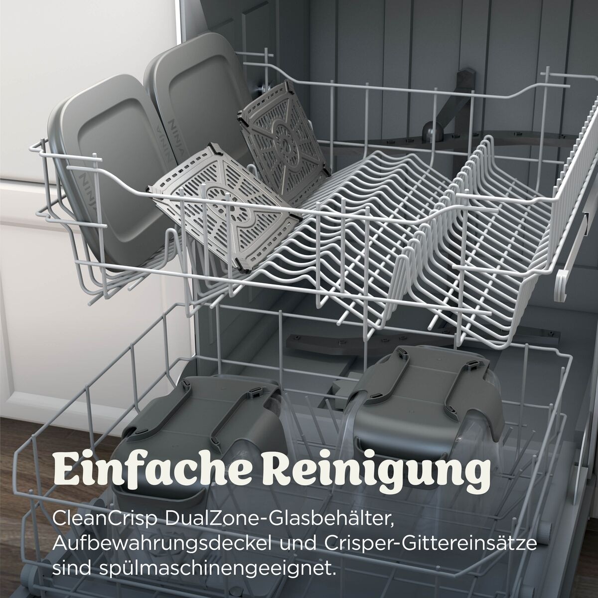 NINJA Heißluftfritteuse »DD102EUIV2 Ninja CRISPi DualZone Glas-Air-Fryer mit 8 Funktionen« 2860 W