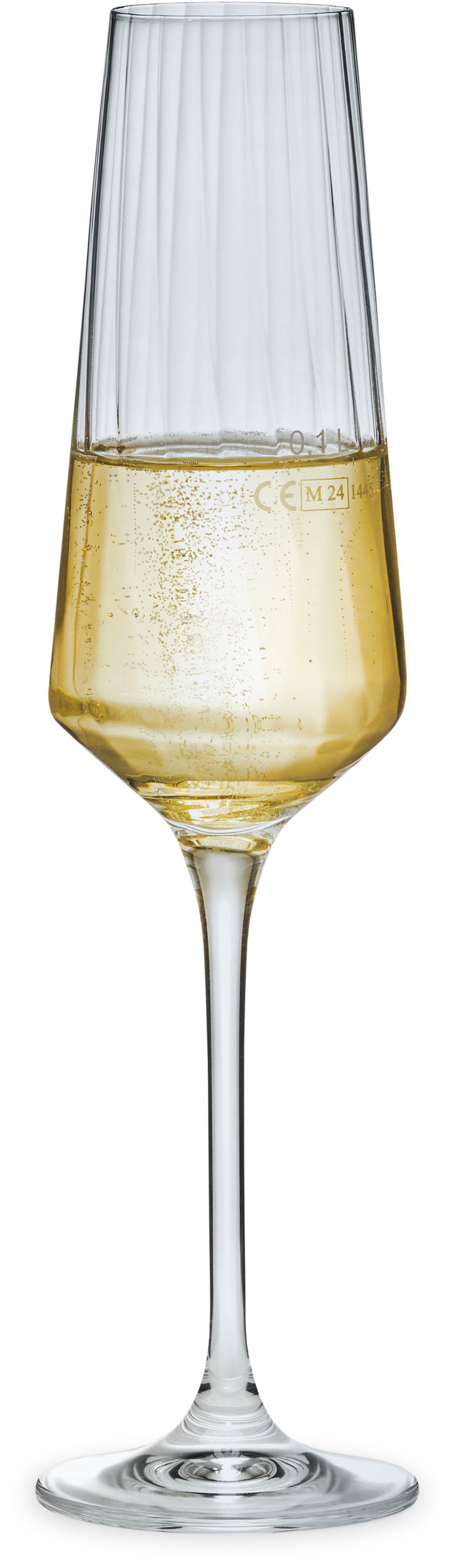 van Well Sektglas »Eva, Sektgläser 20 cl geeicht, 6 Stück« Relief-Optik, spülmaschinengeeignet