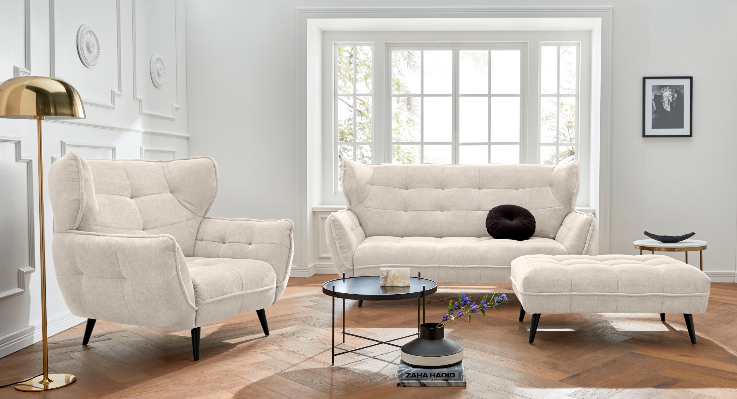 Leonique Sessel »Ariana«, Stylischer Hochlehner bzw. Ohrensessel