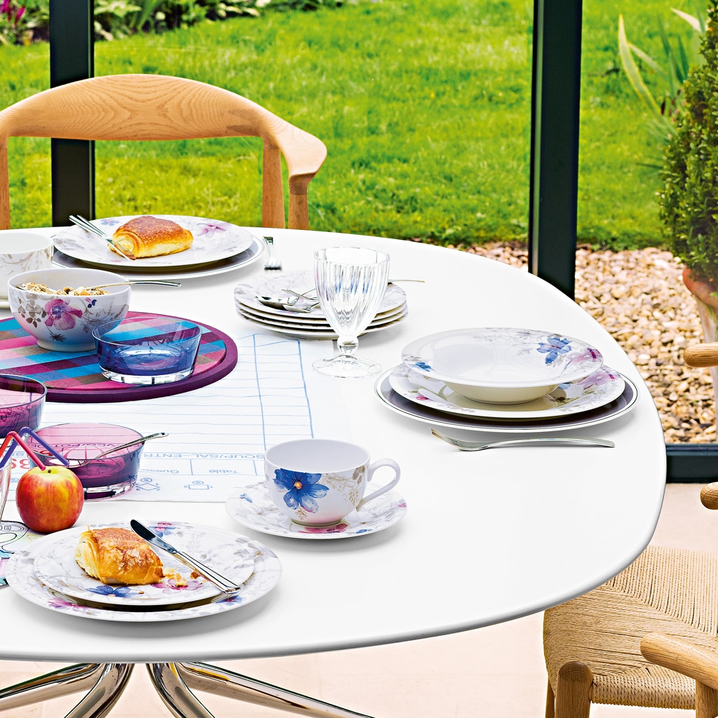 Villeroy & Boch Frühstücksteller »Frühstücksteller Mariefleur Gris Basic ø 21,5 cm 6er Set bunt«