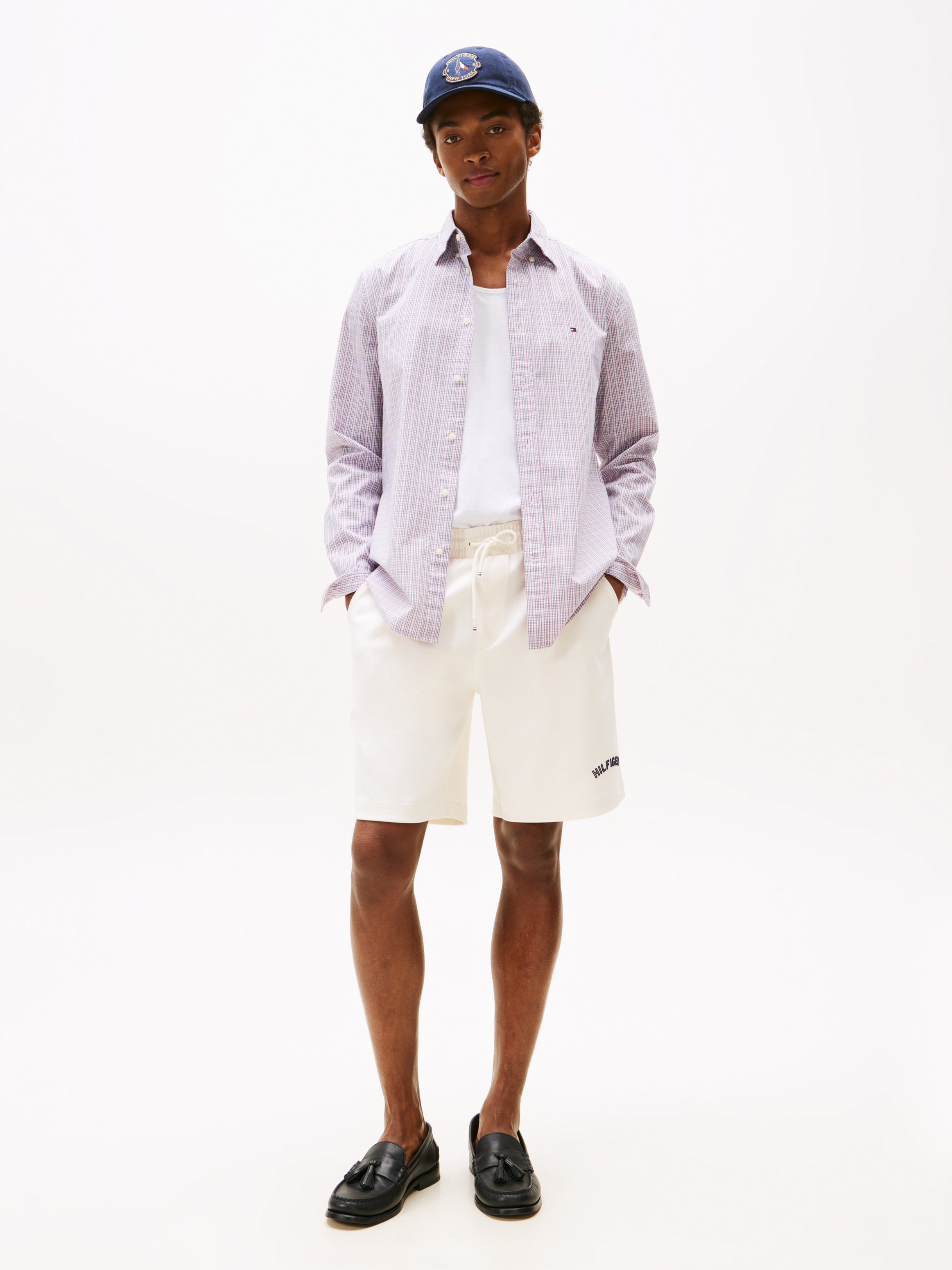 Tommy Hilfiger Langarmhemd »FLEX POPLIN SMALL TARTAN SHIRT«, regular fit, kleinkariert, Button-down-Kragen