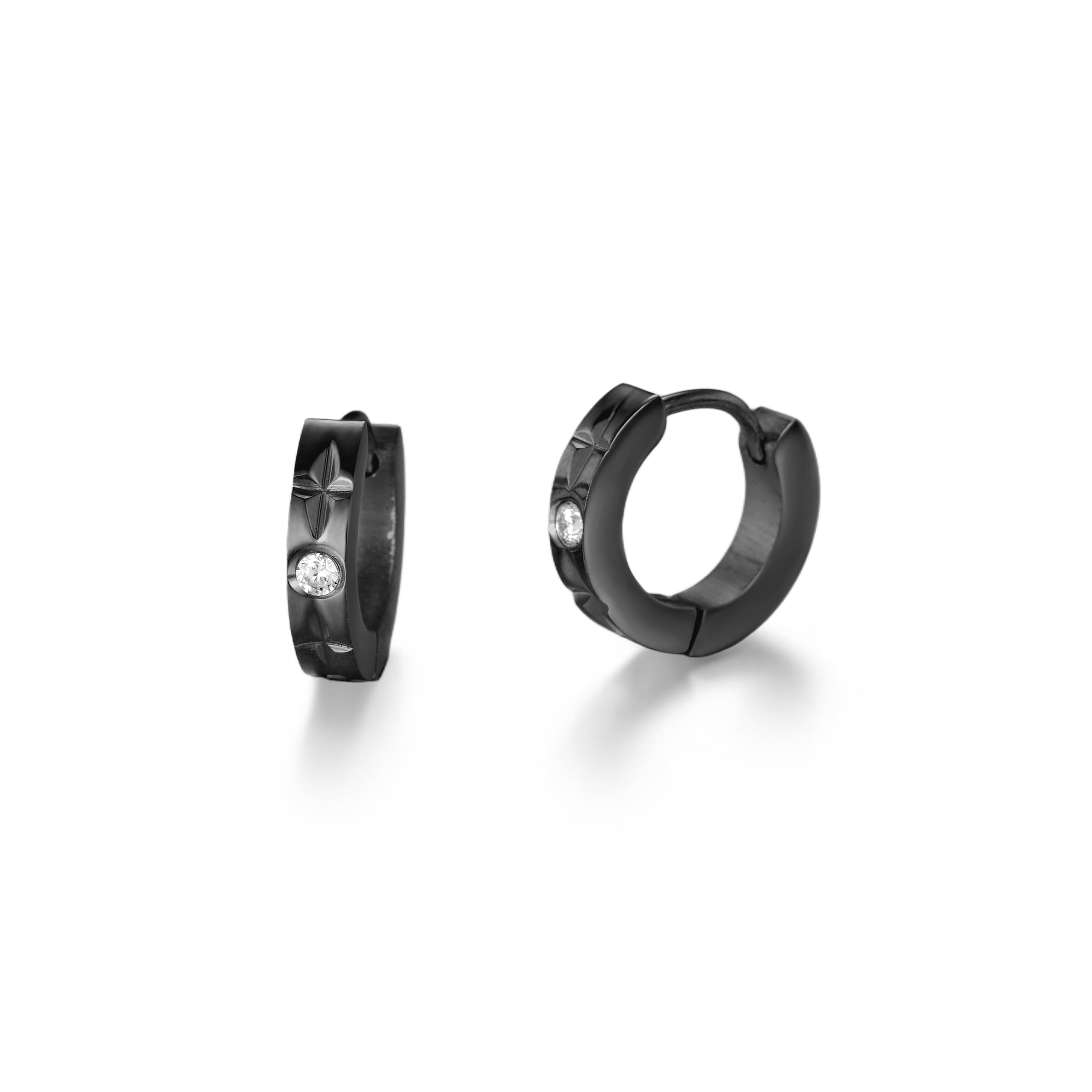 Firetti Paar Creolen »Schmuck Geschenk Edelstahl Ohrschmuck Ohrringe Classic« mit Zirkonia (synth.)
