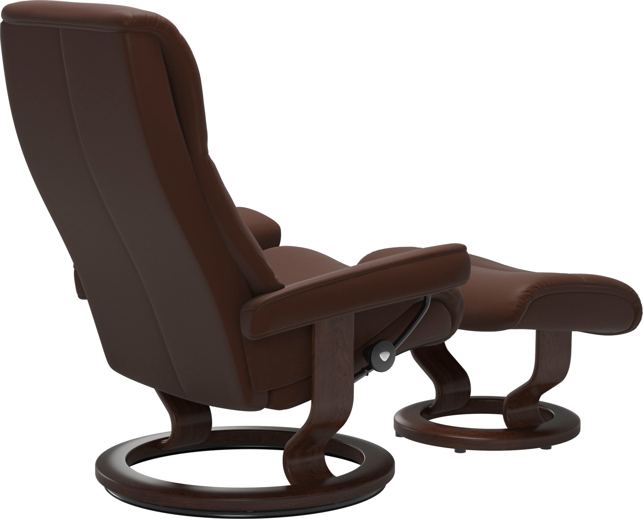 Stressless® Relaxsessel »View« Set, Relaxsessel mit Hocker,  mit Classic Base, Größe M,Gestell Braun