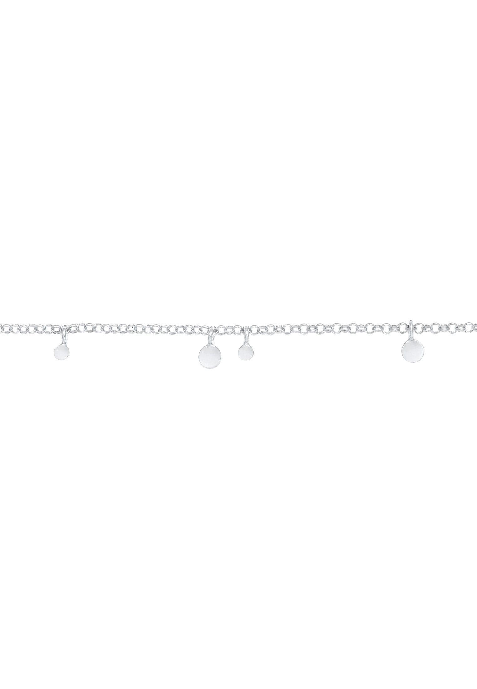 Elli Choker »Halskette Choker Plättchen Coin Geo Rund 925 Silber«