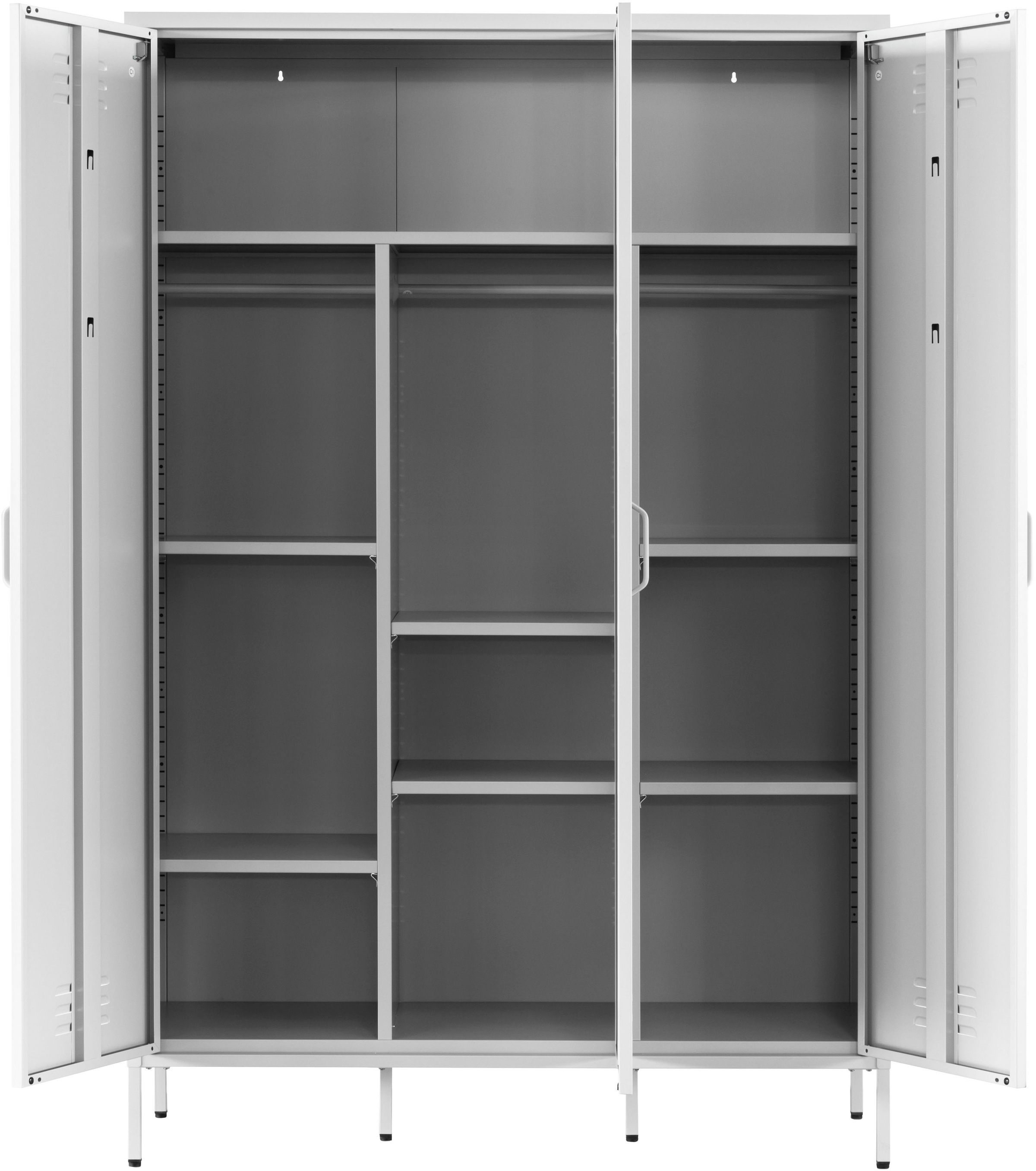 OTTO home Kleiderschrank »Siena Schrank Spind Metallschrank mit 3 Türen« Ideal für jeden Wohnraum - Trendsetter,  Zeitloser Schlafzimmerschrank Garderobe Multischrank