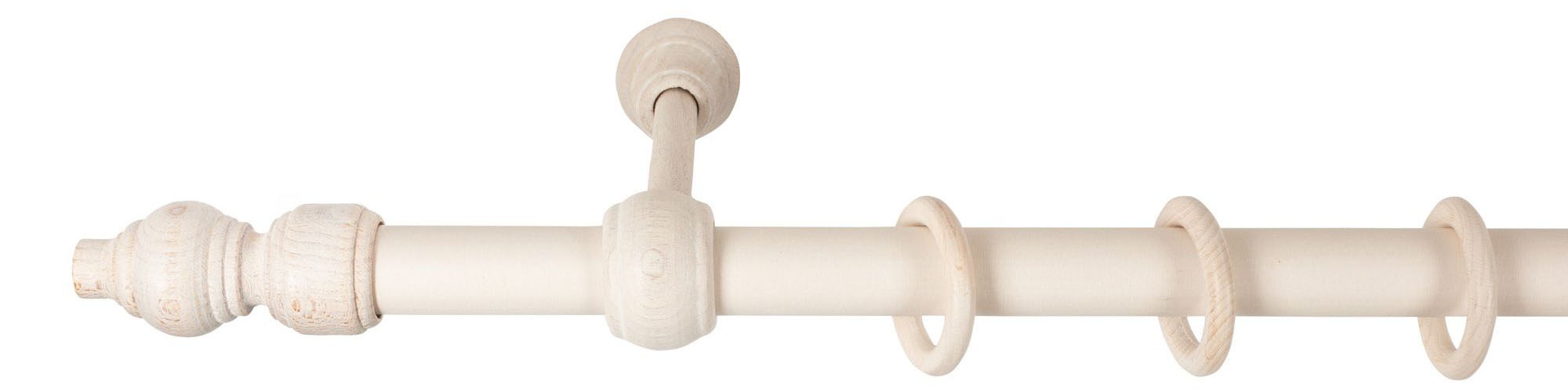 SN DECO GROUP Gardinenstange »Filigrano«, 1 läufig-läufig, Fixmaß, 28 mm, Holz, verschiedene Längen und Farben, Komplettset