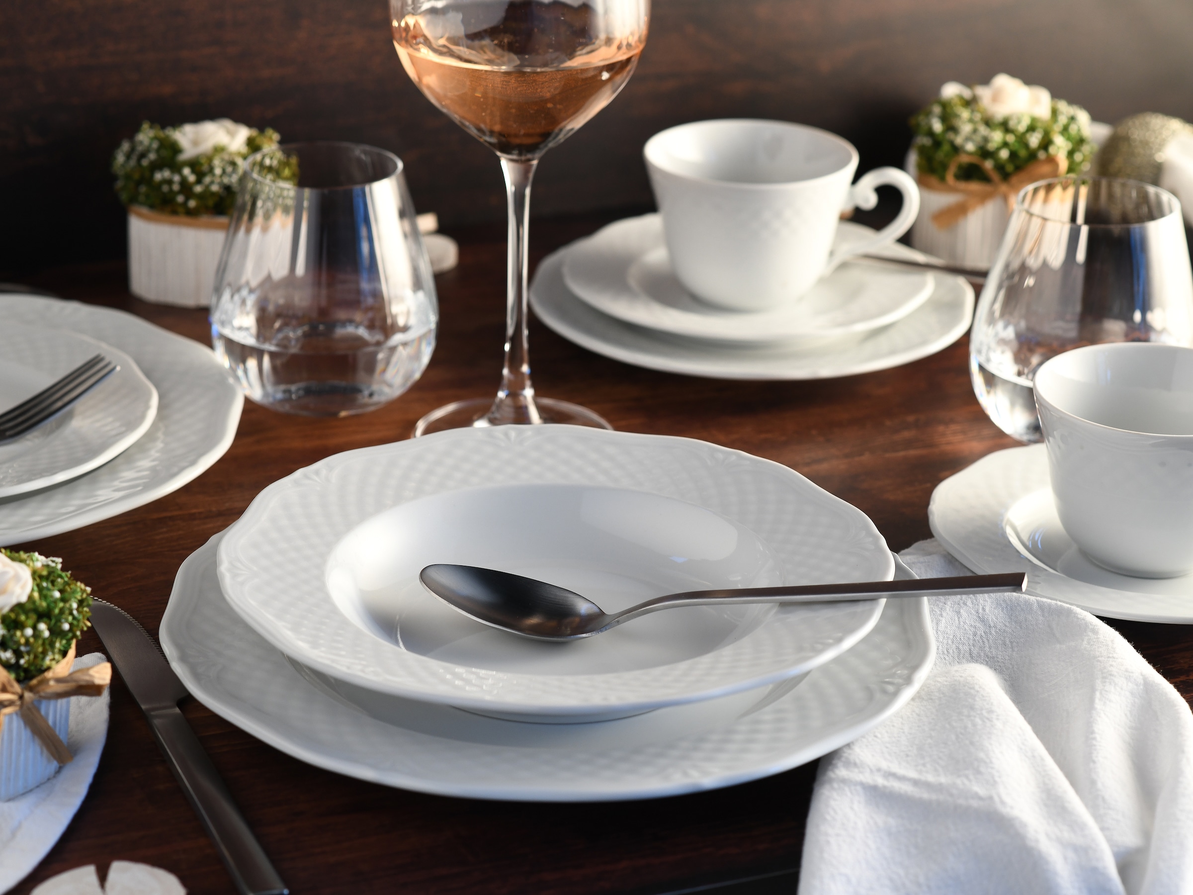 CreaTable Kombiservice »Arianne Weiss, Service 30-tlg.« Klassisch, Zeitlos