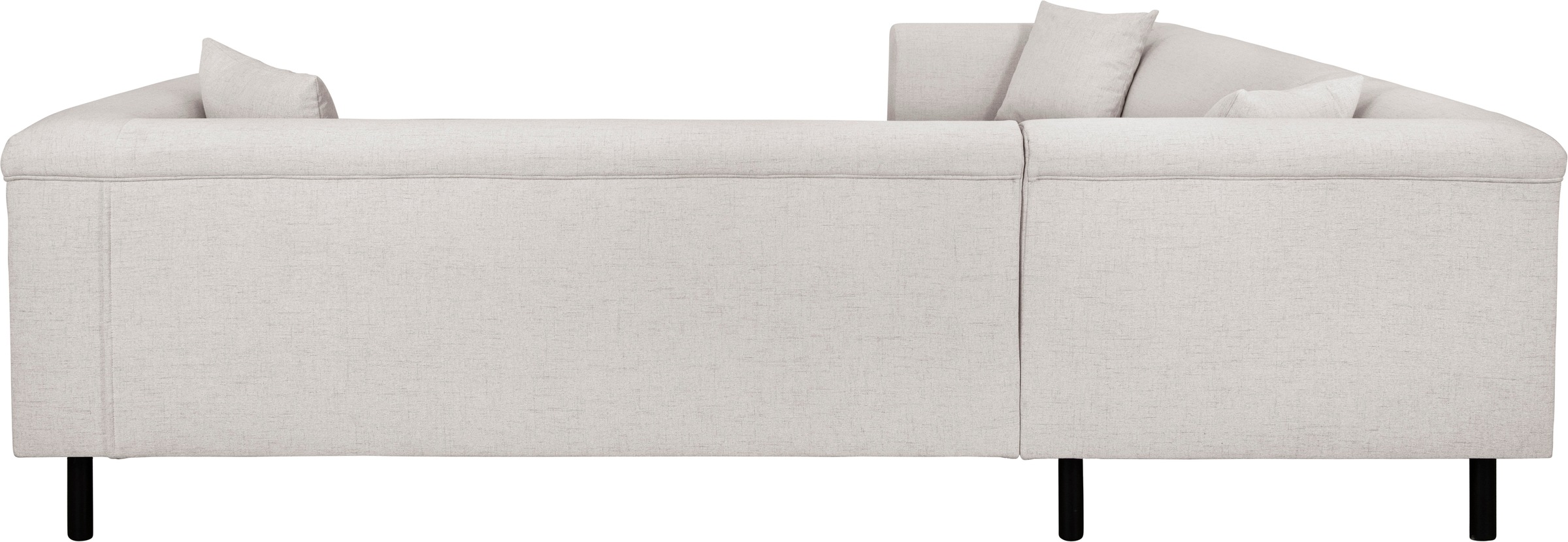 INOSIGN Ecksofa »AGNIA L-Form  B/T/H: 244/244/71 cm«, incl. Zierkissen, gleichschenklig, auch in Cord