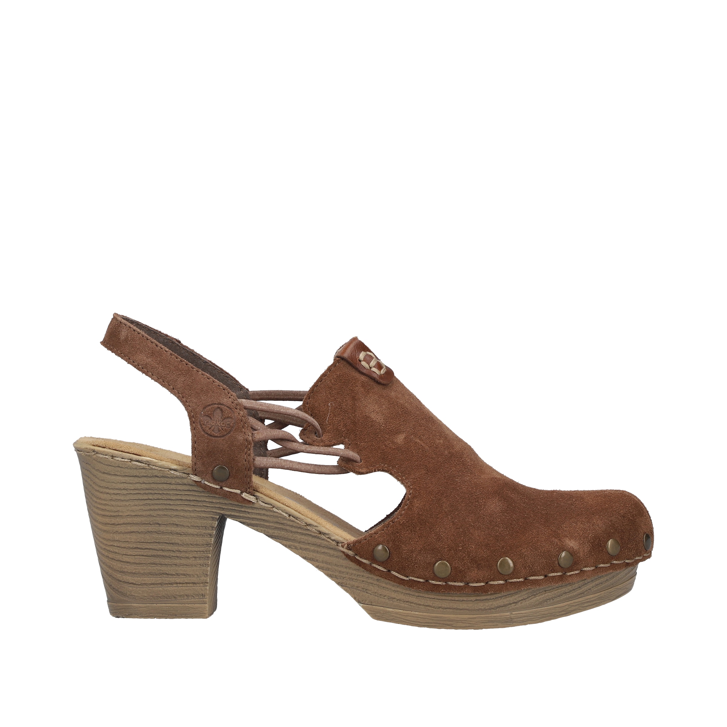 Rieker Clog  Sabot, Sandalette, Sommerschuh mit seitlichen Gummizügen