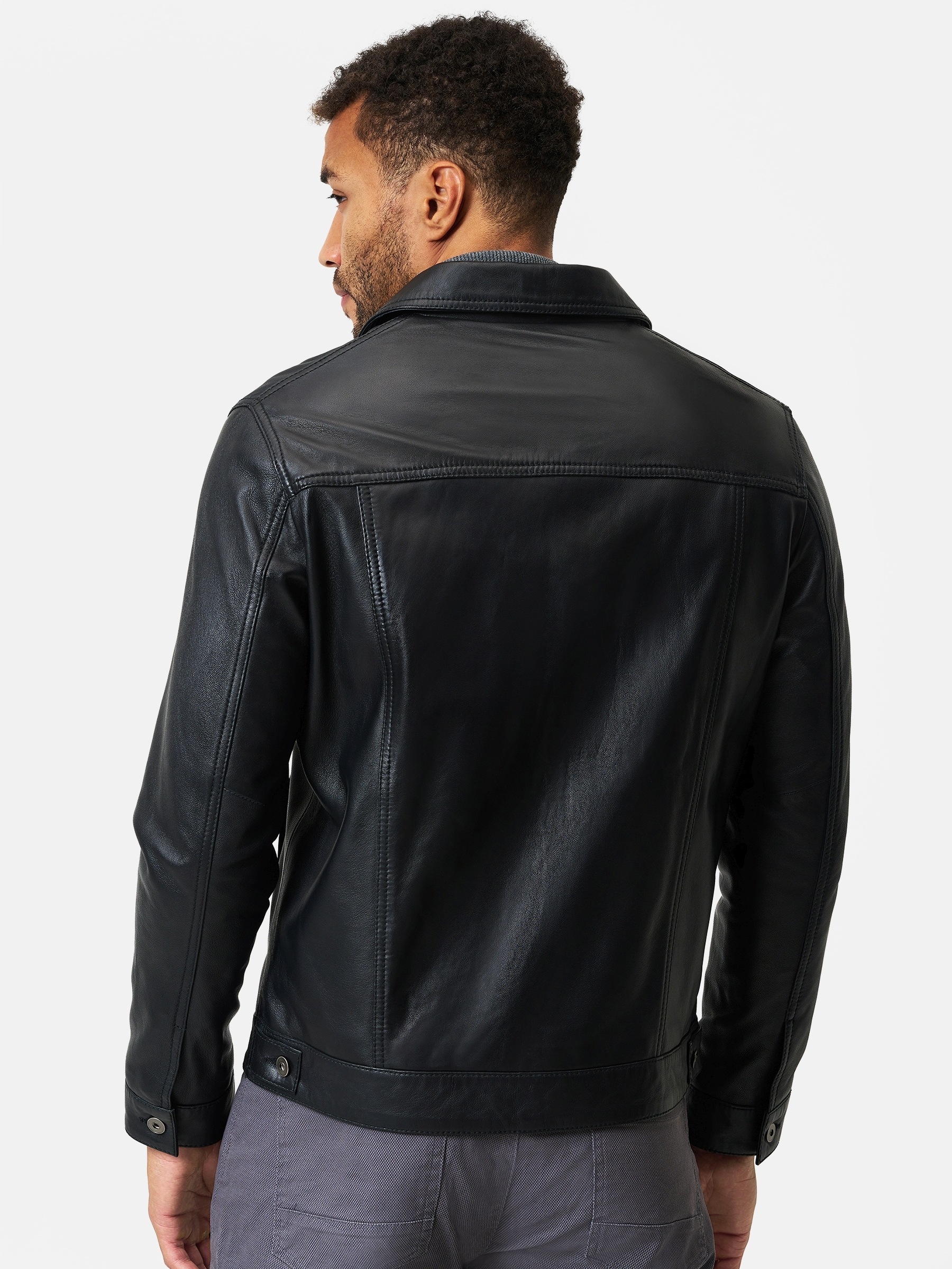 RICANO Lederjacke »Lederjacke Roberto« ohne Kapuze Handgefertigt aus echtem Leder