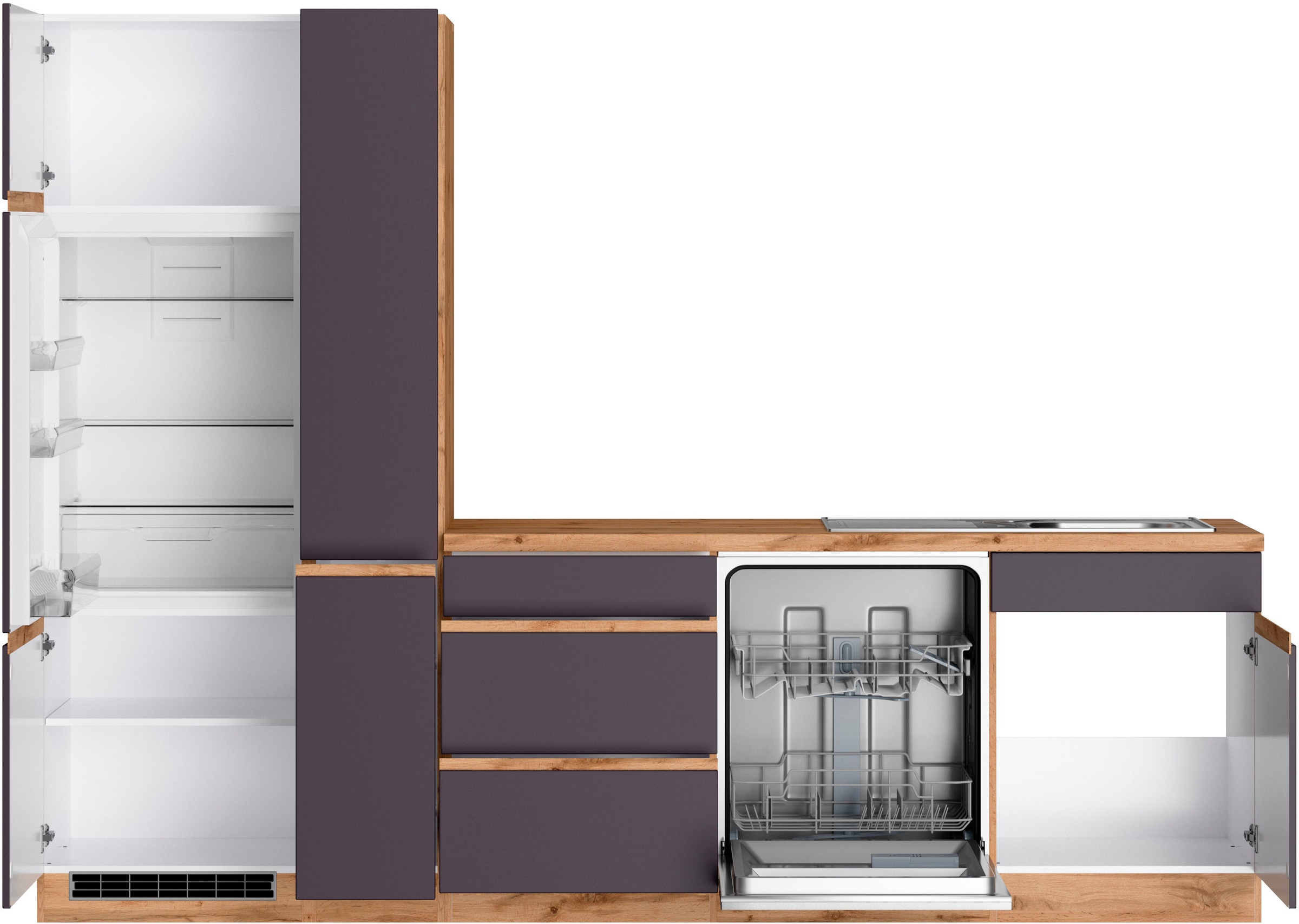 KOCHSTATION Winkelküche »KS-Riesa« Stellbreite 240x270 cm, wahlweise mit oder ohne E-Geräte