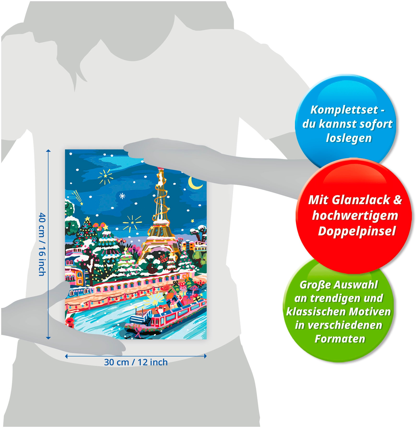 Ravensburger Malen nach Zahlen »CreArt, Weihnachten in Paris« Made in Europe