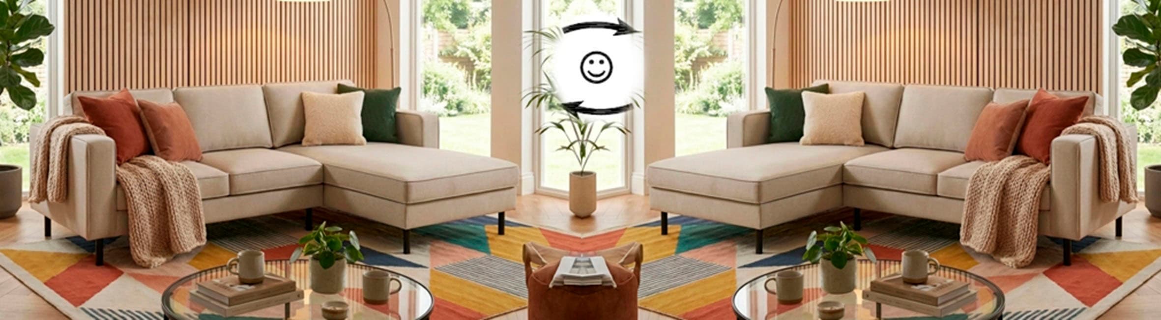 TRENDMANUFAKTUR Ecksofa »Watkins Couch wahlweise mit Schlaffunktion und Bettkasten,auch in Cord« Recamiere beidseitig montierbar, Sofa in L-Form, Breite 232 cm