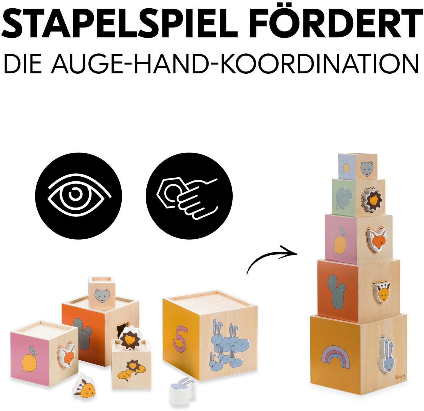 Hauck Stapelspielzeug »Stack N Rise«, FSC® - schützt Wald - weltweit