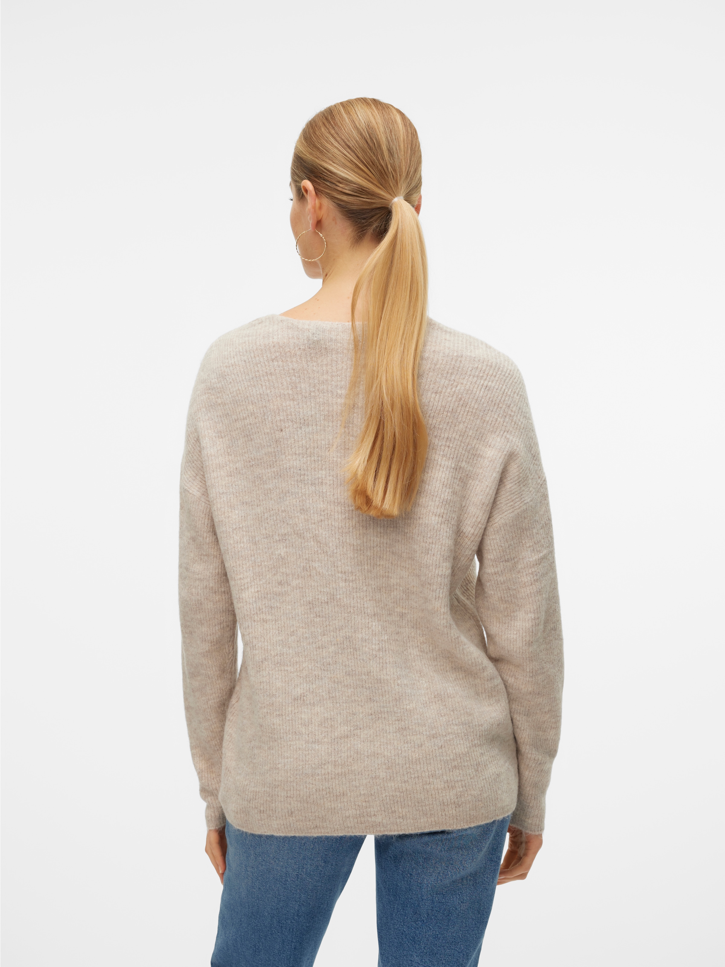 Vero Moda V-Ausschnitt-Pullover »VMCREWLEFILE LS V-NECK BLOUSE NOOS«