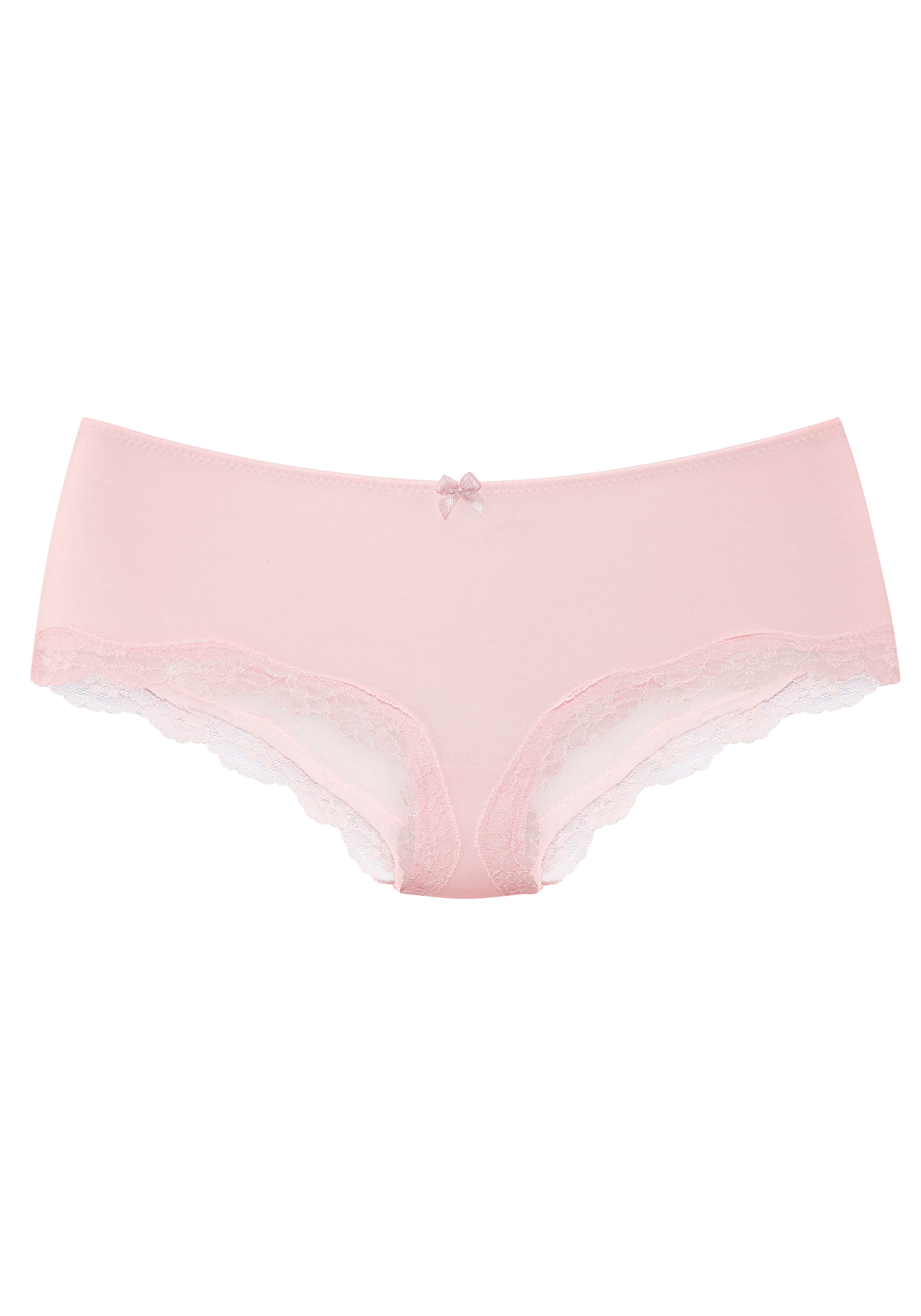 LASCANA Panty 3er-Pack,  aus elastischer Baumwolle mit zarter Spitze