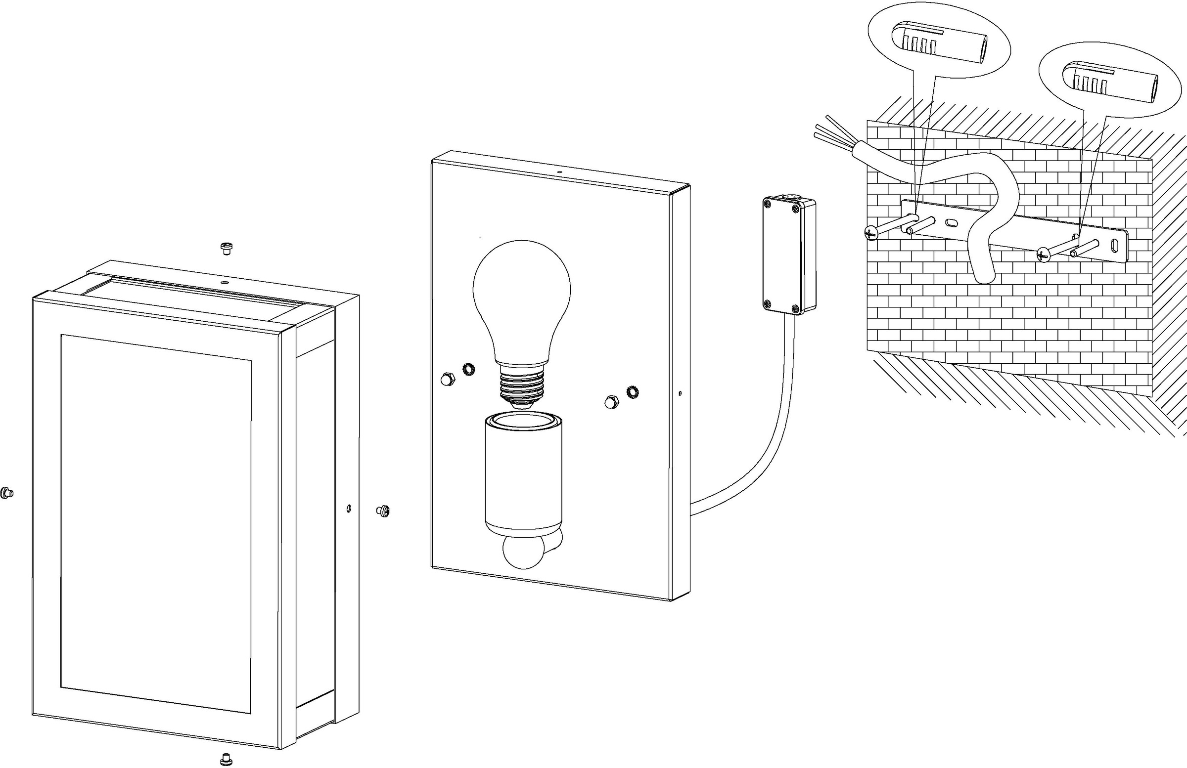 EGLO Außen-Wandleuchte »ALAMONTE 1«, E27, schwarz / L17 x H26 x B26 cm / exkl. 1 x E27 (je max. 60W) / Außenlampe - IP44 spritzwassergeschützt - Balkon - Garten - Eingangsbereich - Vintage - Retro - Rustikal - witterungsbeständig