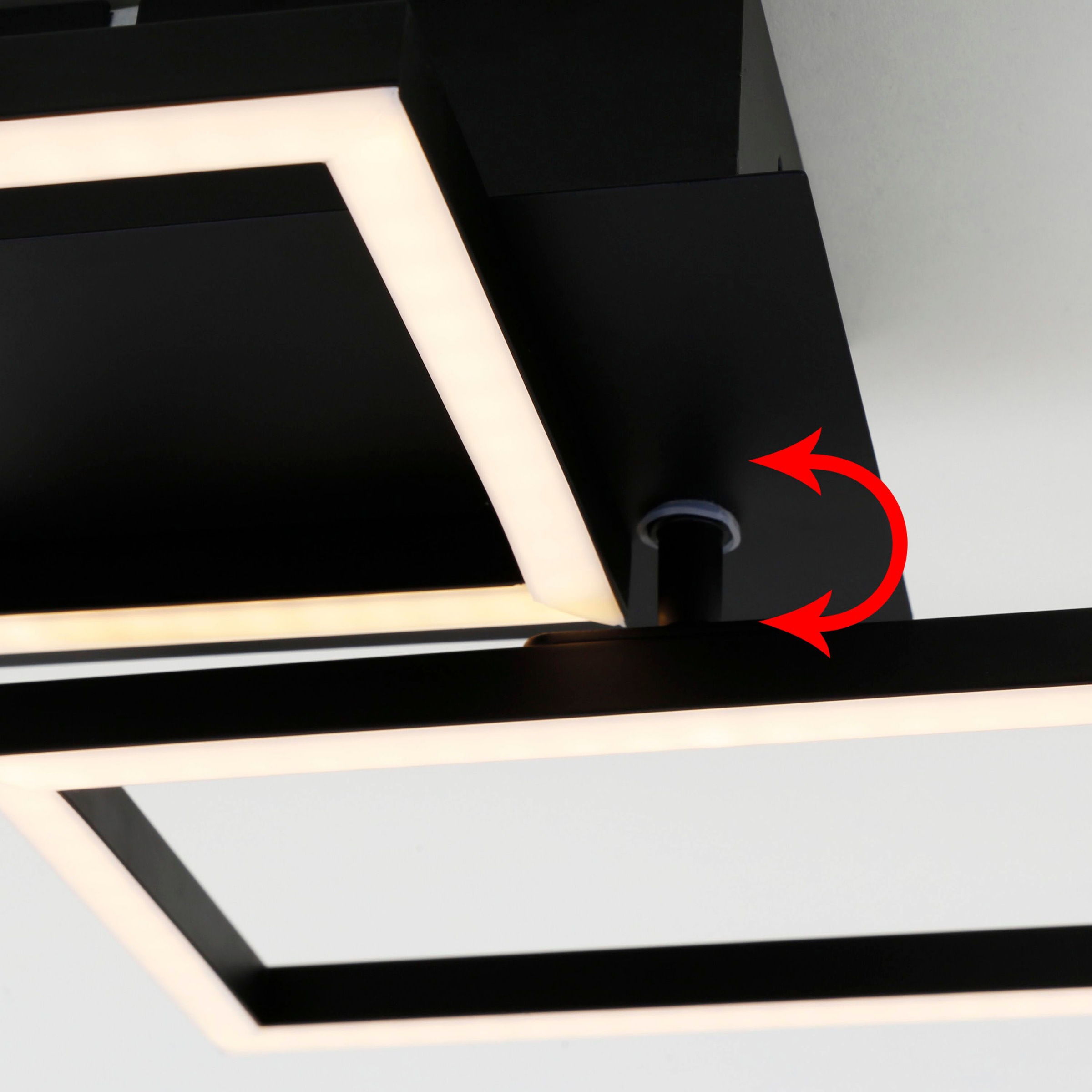 Briloner Leuchten LED Deckenleuchte »3145015 FRAME«, Leuchtmittel LED-Board | LED fest integriert, Deckenlampe, 110x24,8x7,8cm, Schwarz, 40W, Wohnzimmer, Schlafzimmer