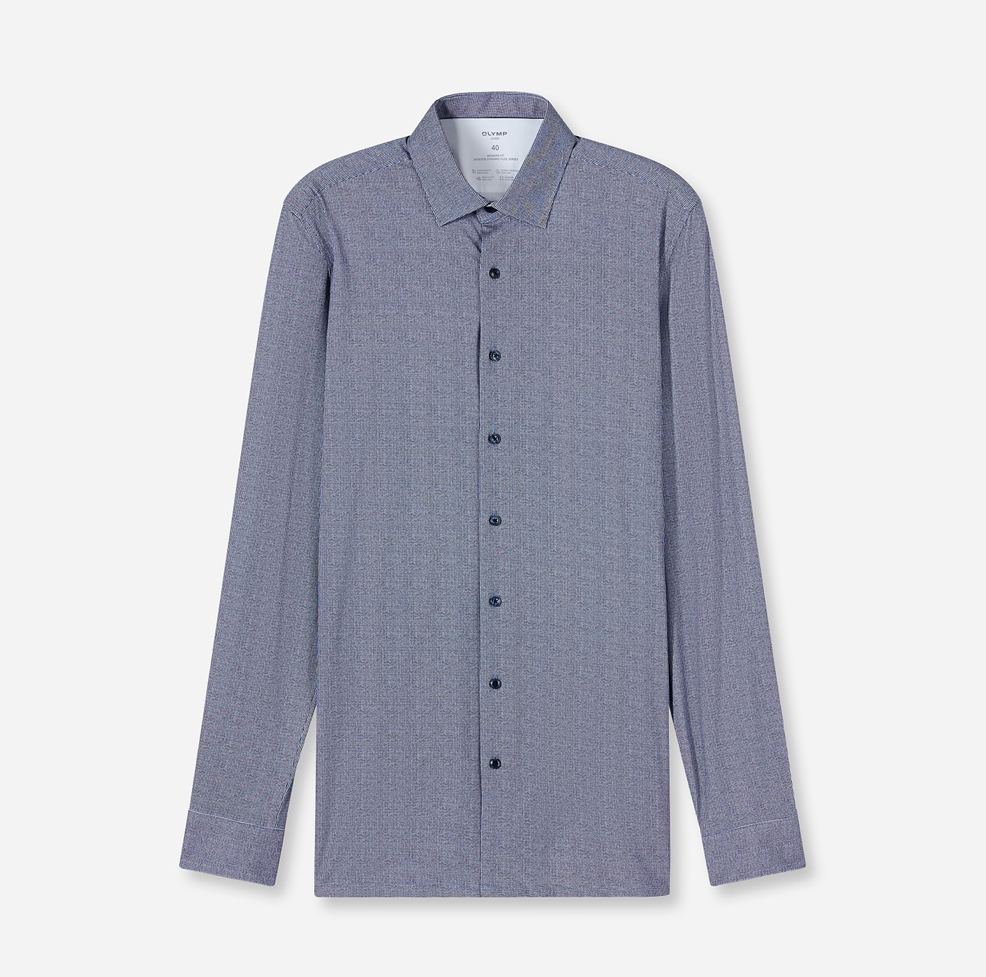OLYMP Langarmhemd »Luxor 24/Seven« Businesshemd, Jersey, modern fit, New Kentkragen