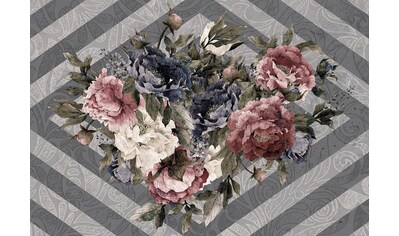 Consalnet Papiertapete »Blumenstrauß/Streifen«, floral kaufen