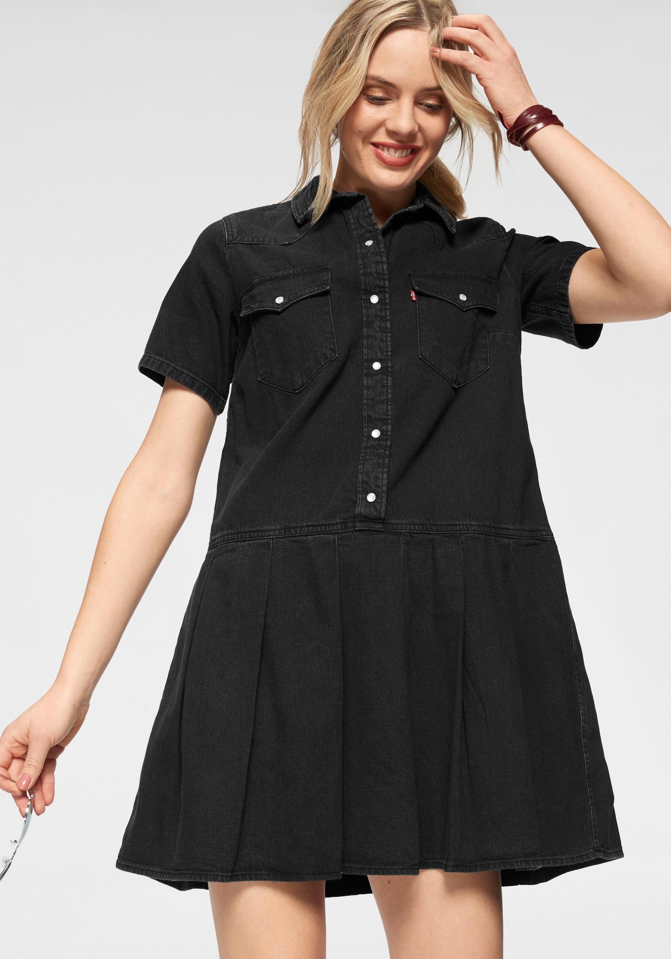 Levi's® Jeanskleid »Mirai Western Dress«, Mit angestzten Falten