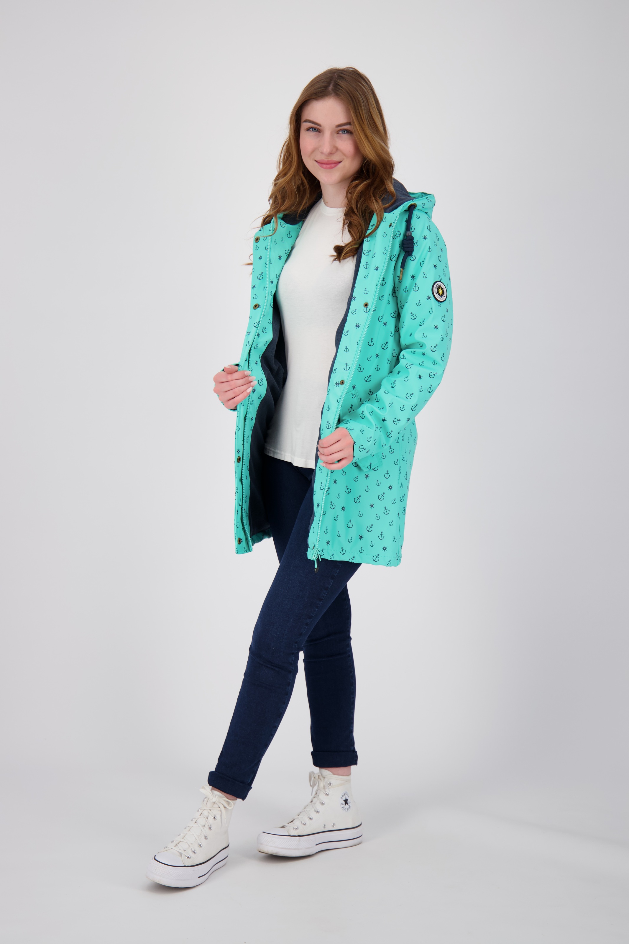DEPROC Active Regenjacke »Friesennerz HALIFAX ANCHOR WOMEN«, auch in Großen Größen erhältlich