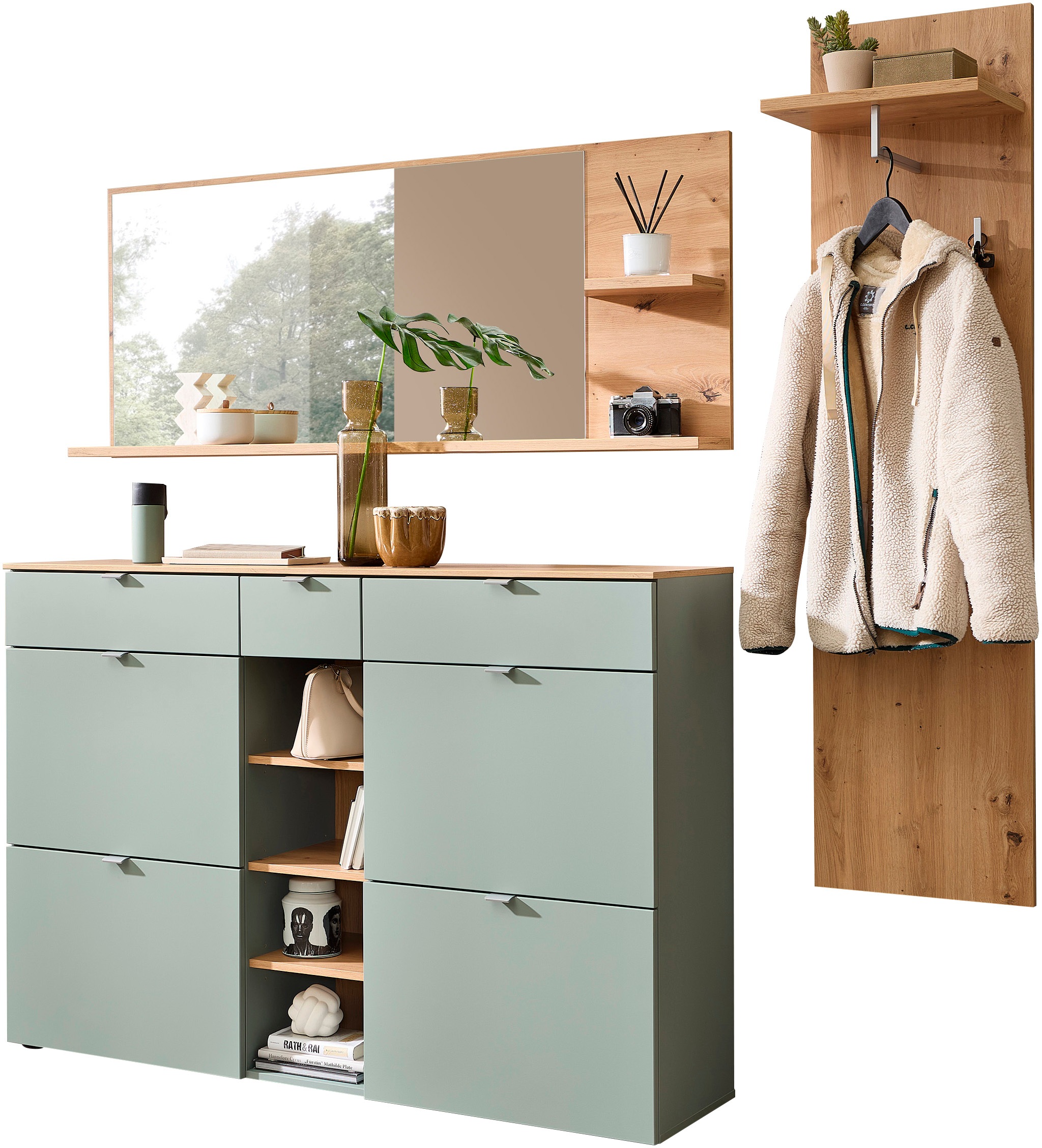 Innostyle Garderoben-Set »Bari Garderobenprogarmm in grün, Größe B/H/T: 208 cm cm x 202 cm cm x 38 cm cm