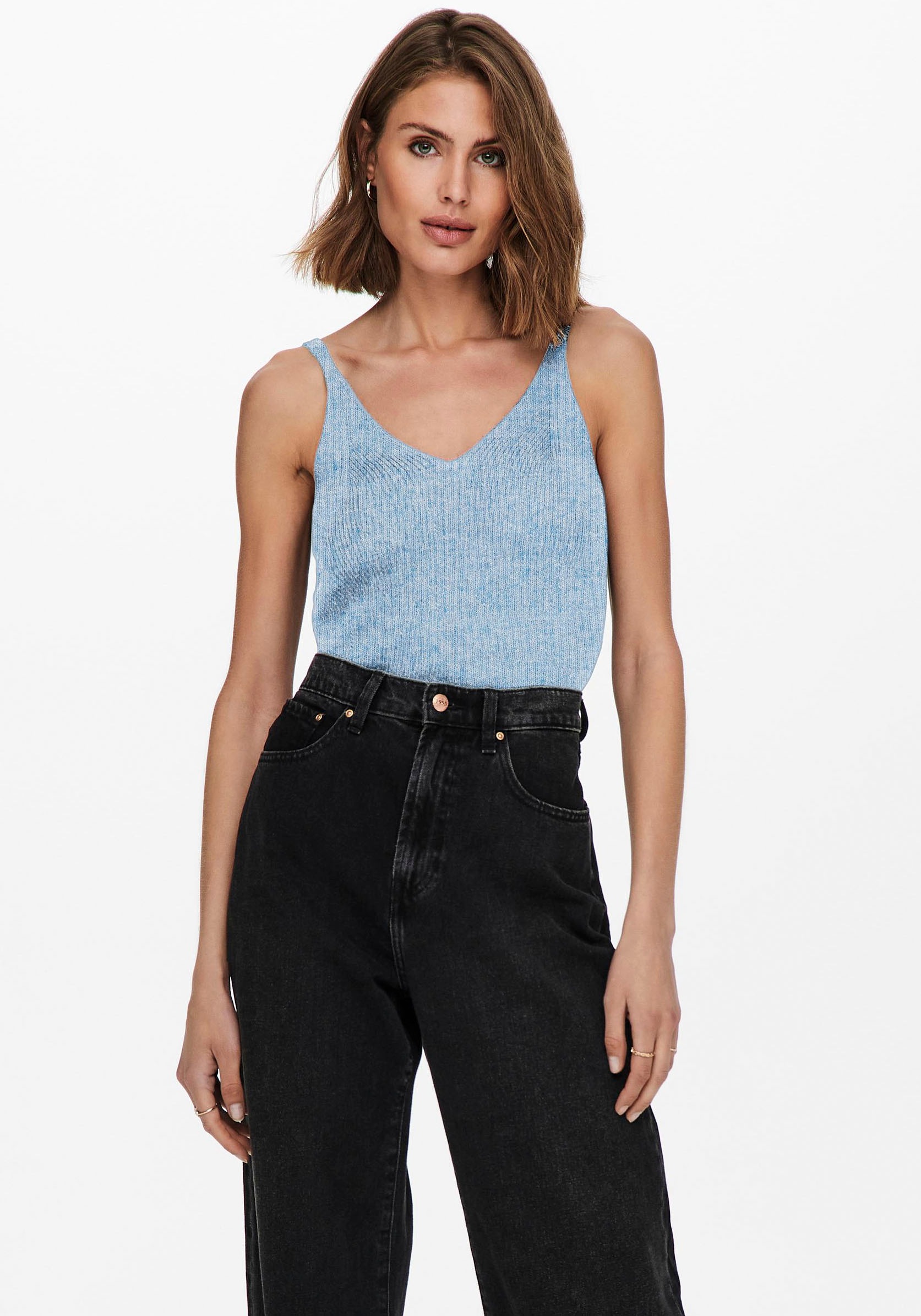 Only Stricktop »ONLLINA S/L TOP KNT NOOS«, mit Leinen