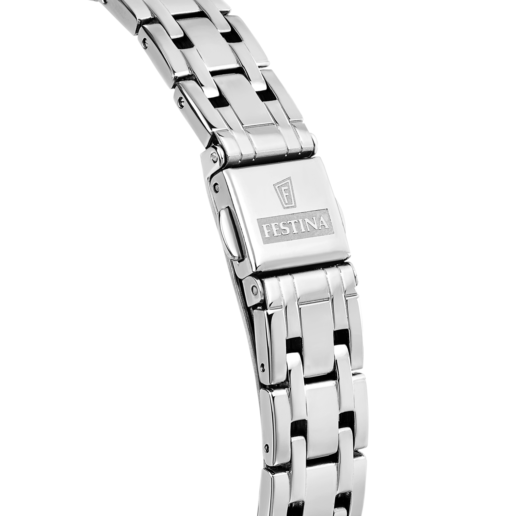 Festina Quarzuhr »Mademoiselle« Armbanduhr, Damenuhr, Edelstahlarmband, analog, Zirkonia (synth.)